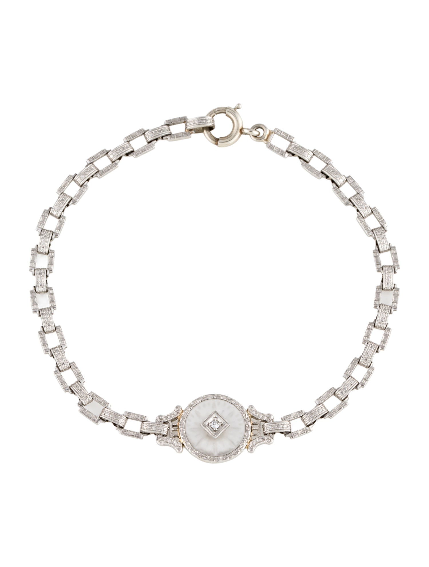 Bracelet Vintage 14K Quartz & Diamond