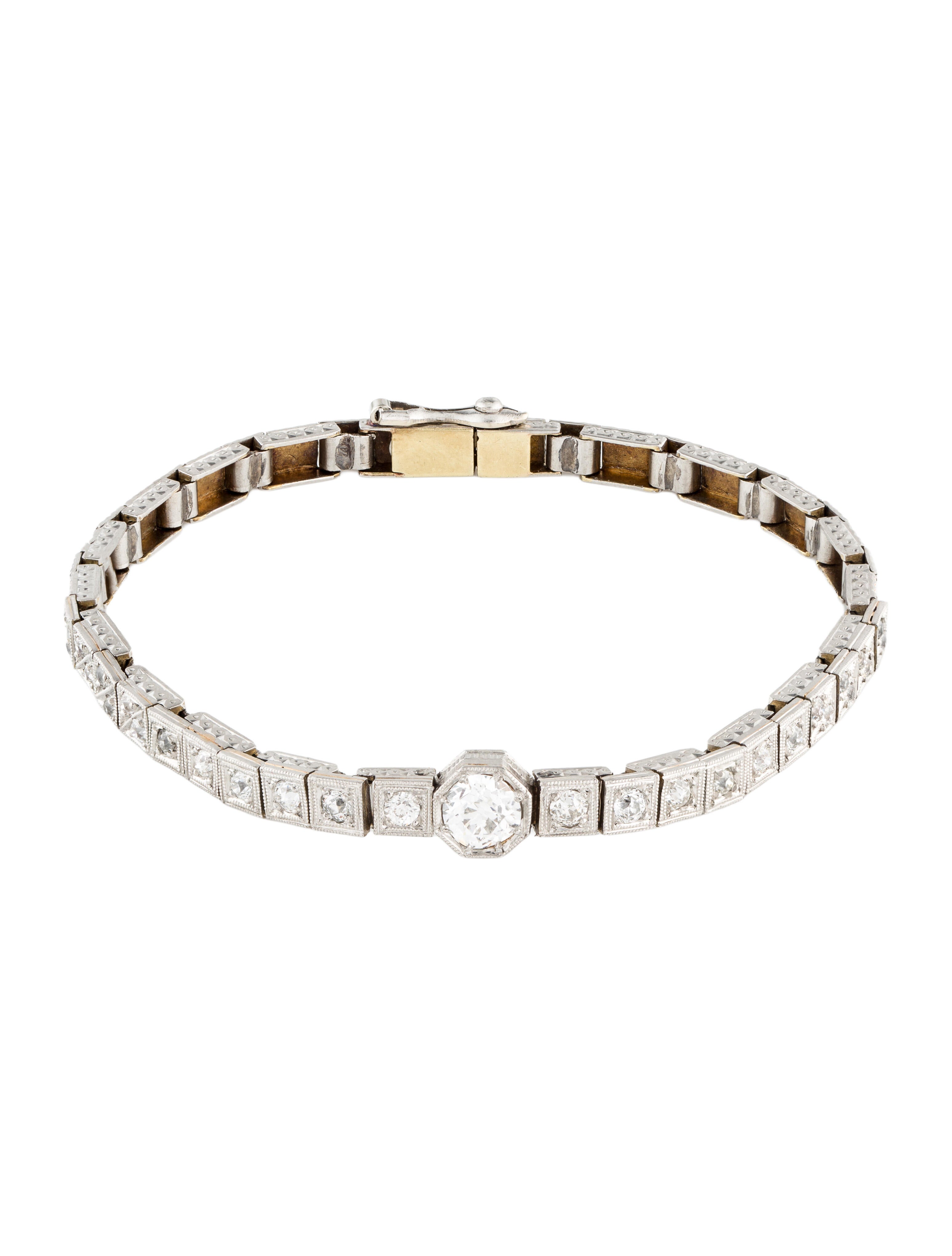 Bracelet Antique 1.42ctw Diamond Link