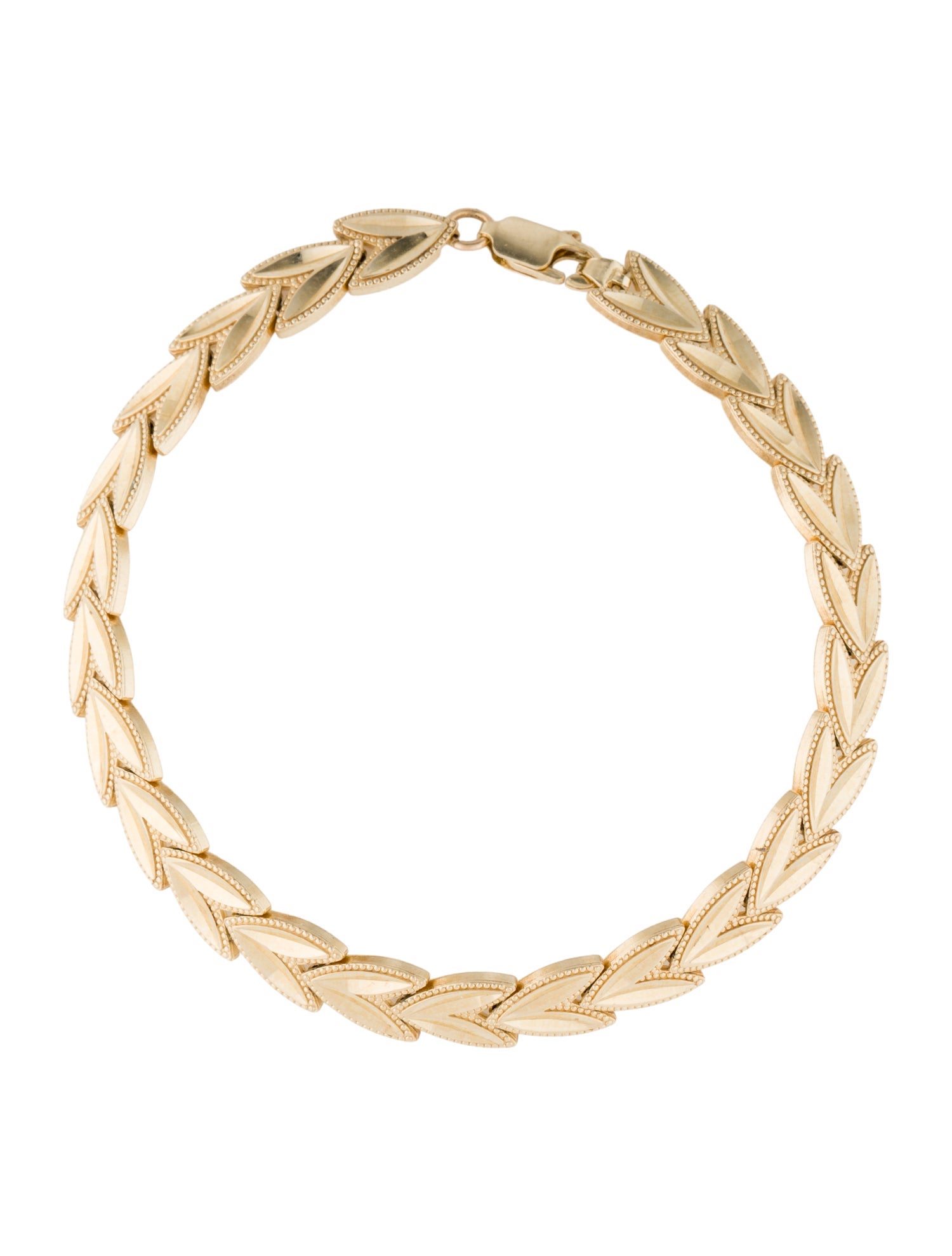 Bracelet 14K Floral Link