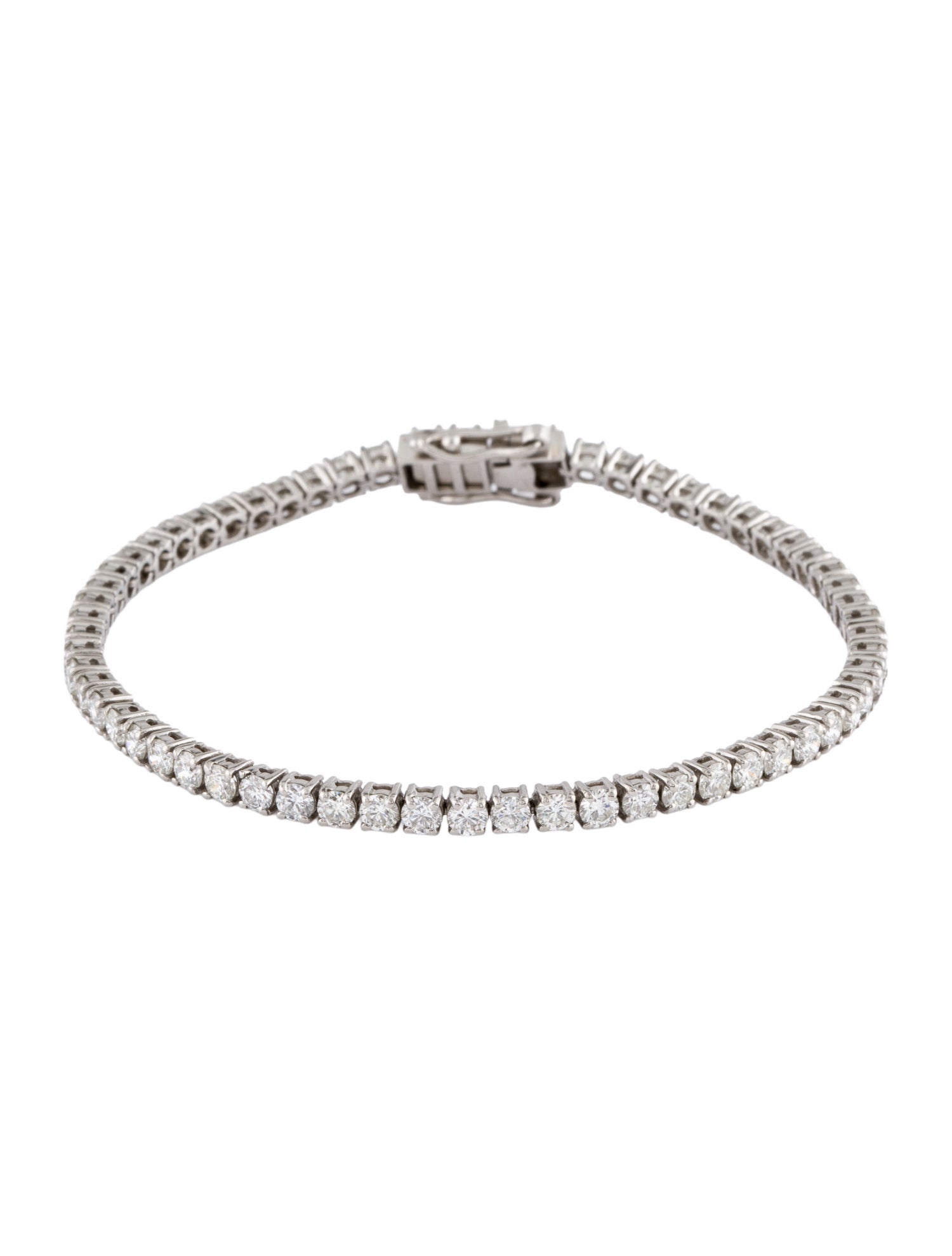 Bracelet Platinum 4.14ctw Diamond Tennis Link