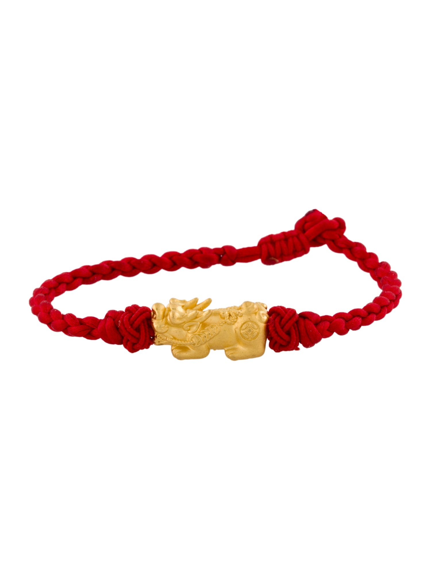 Bracelet 24K Foo Dog Charm Cord