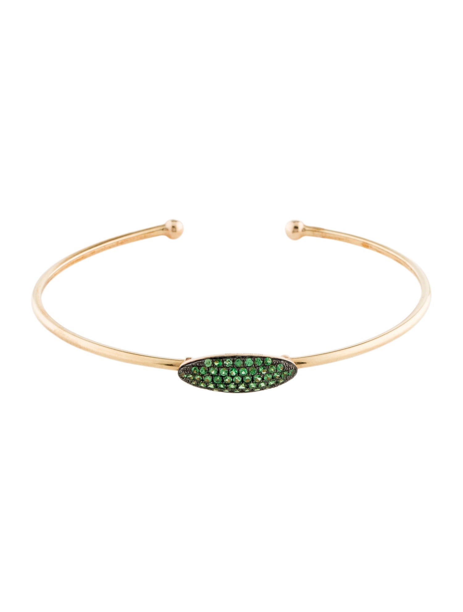 Bracelet Marco Moore 14K Tsavorite Garnet Station Cuff