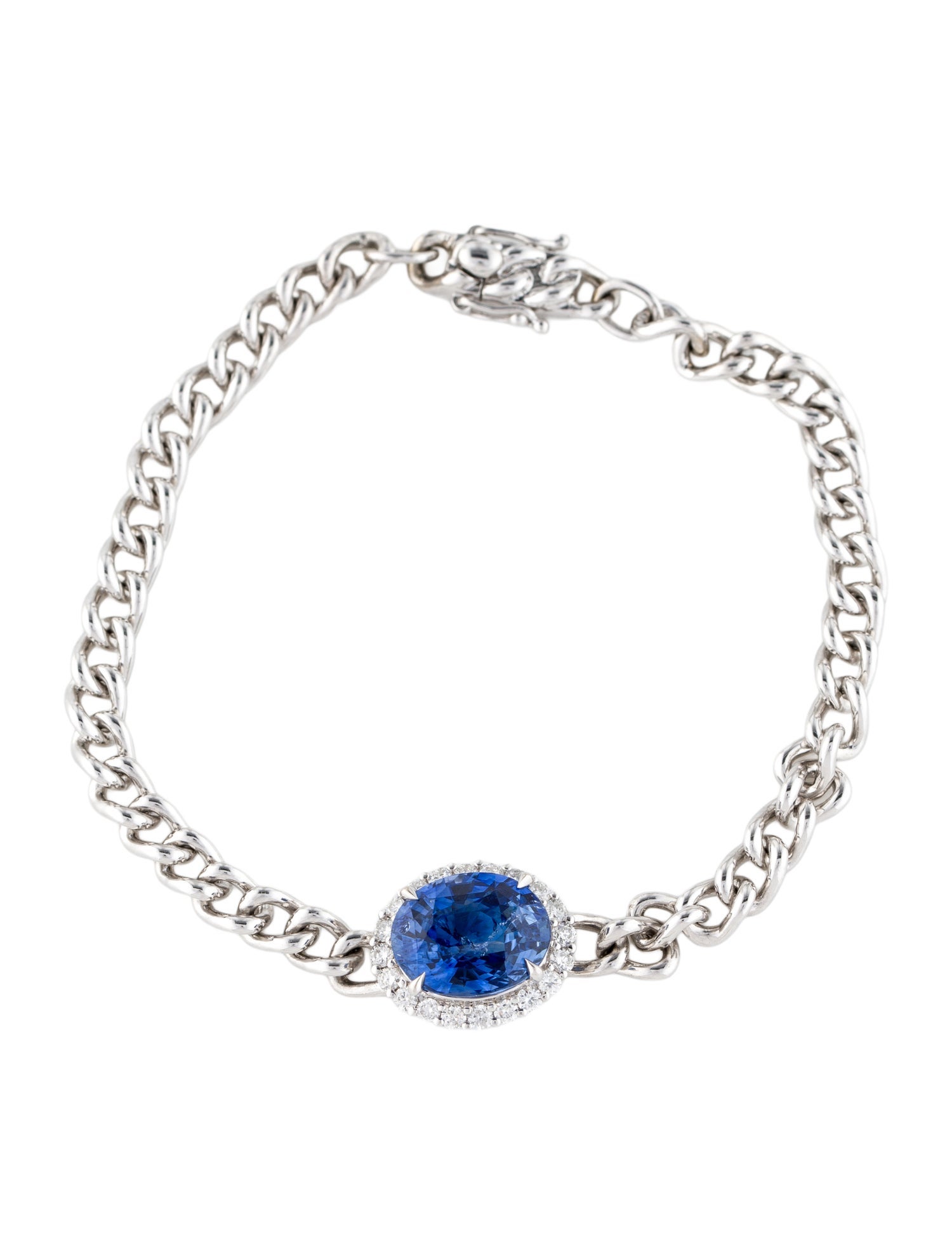 Bracelet 18K Sapphire & Diamond Station Bracelet