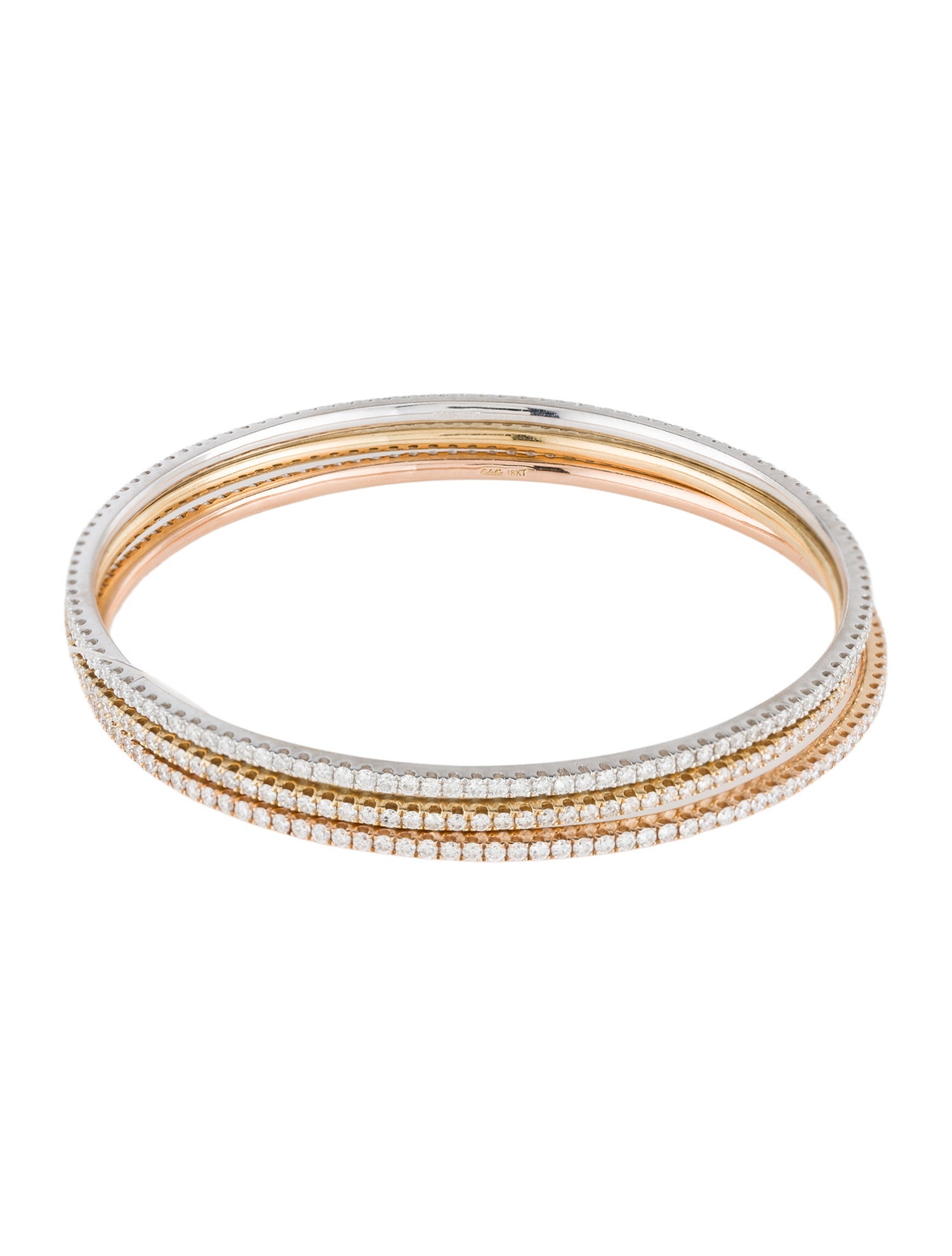 Bracelet 18K 5.53ctw Diamond Bangle Set