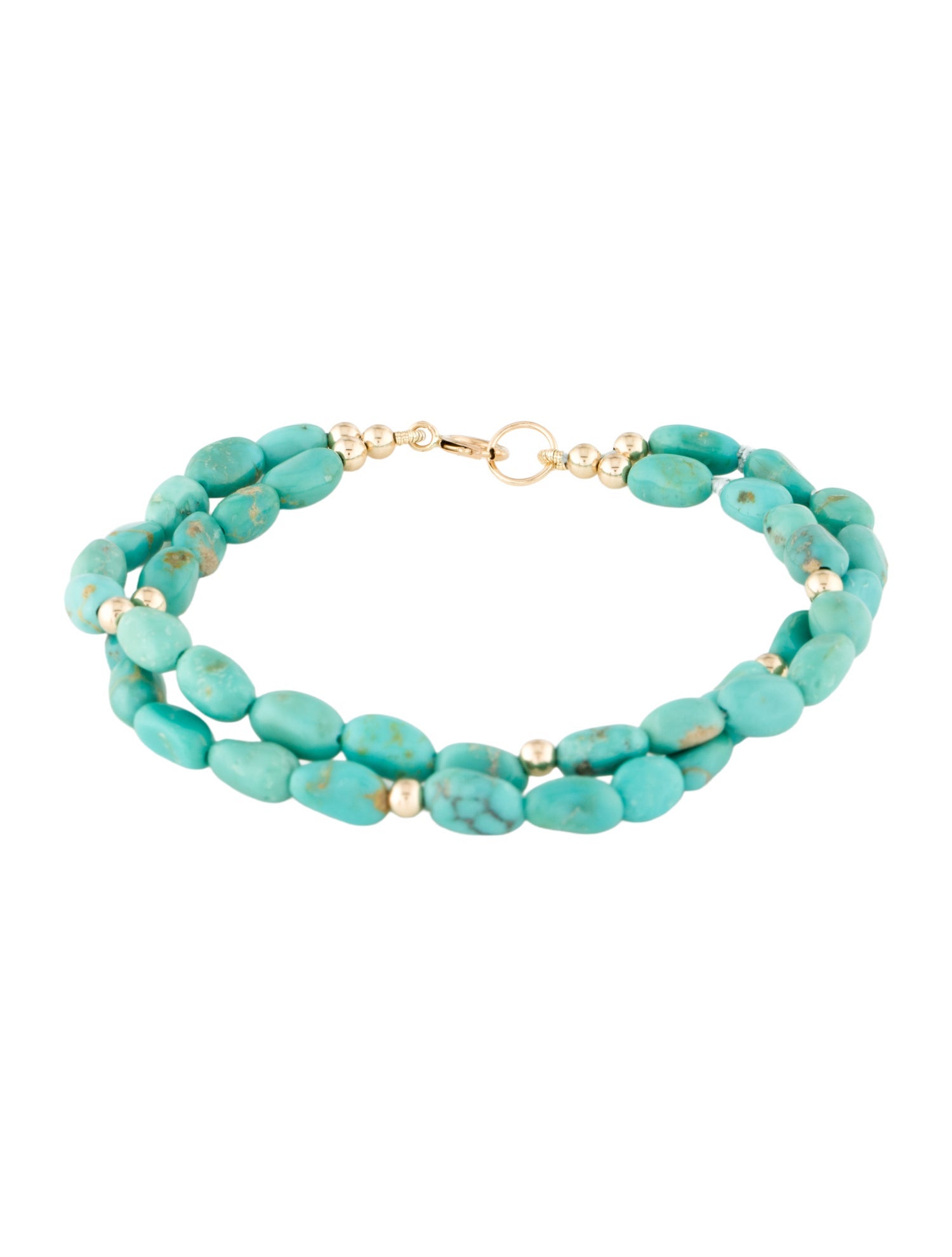 Bracelet 14K Turquoise Beaded