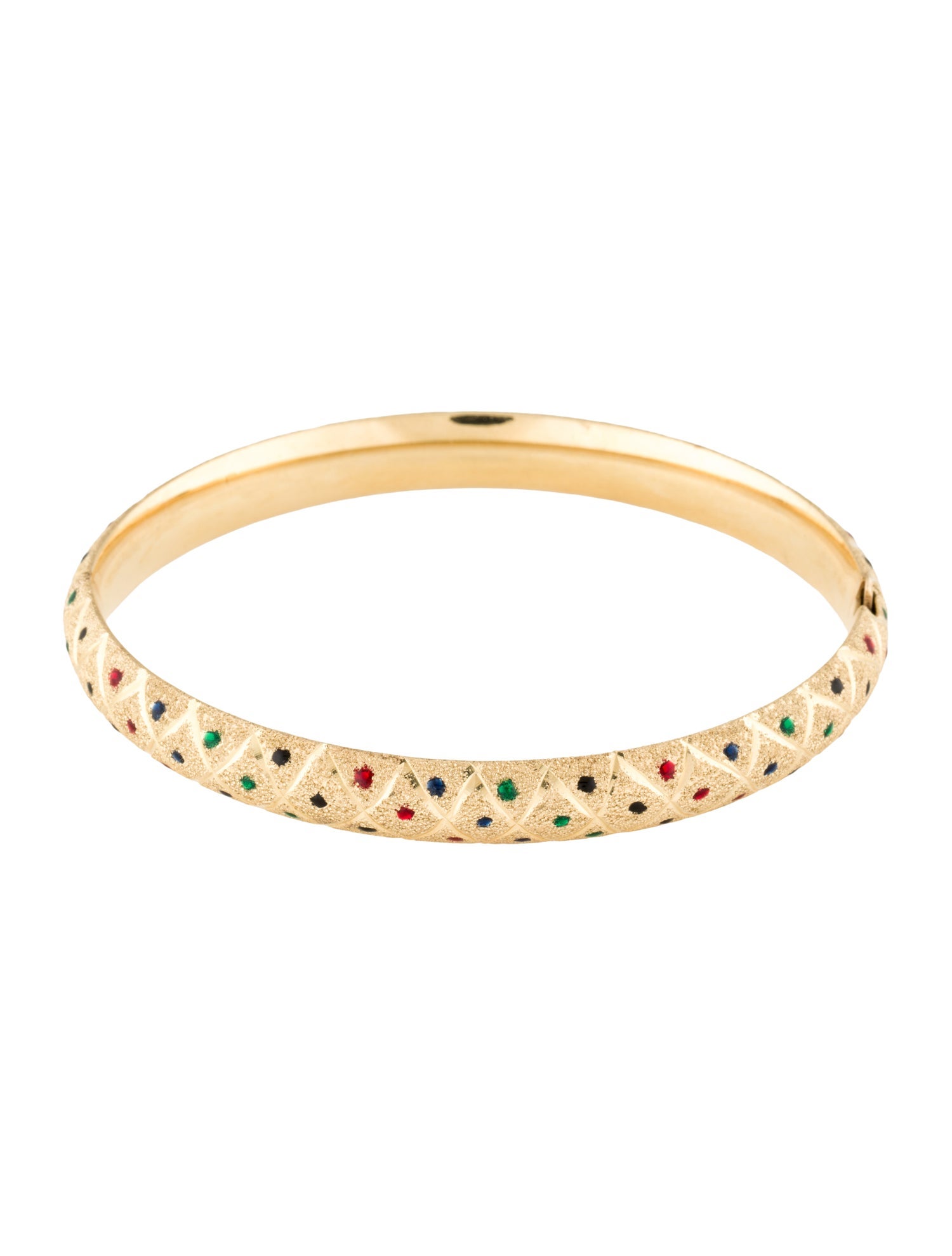 Bracelet 14K Enamel Bangle