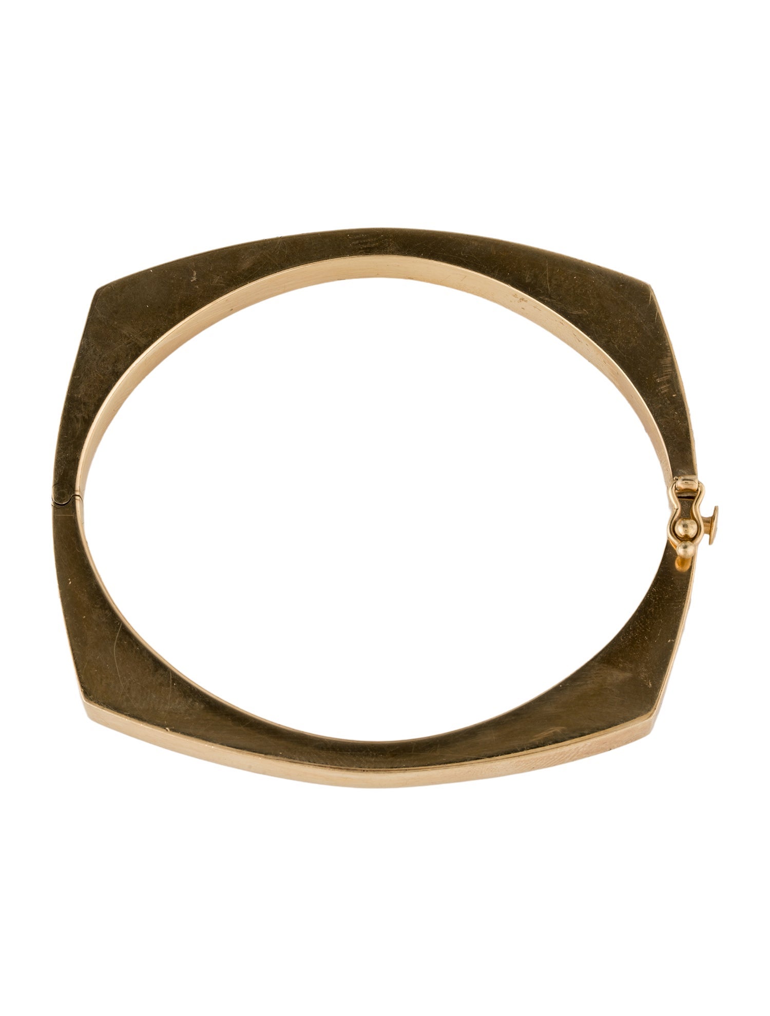 14K Square Hinged Bangle
