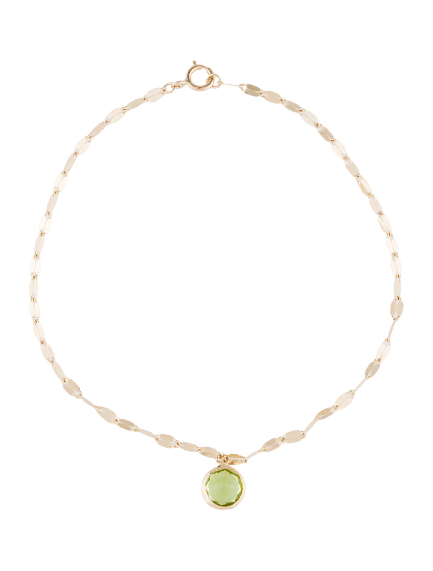 Bracelet 14K Peridot Charm