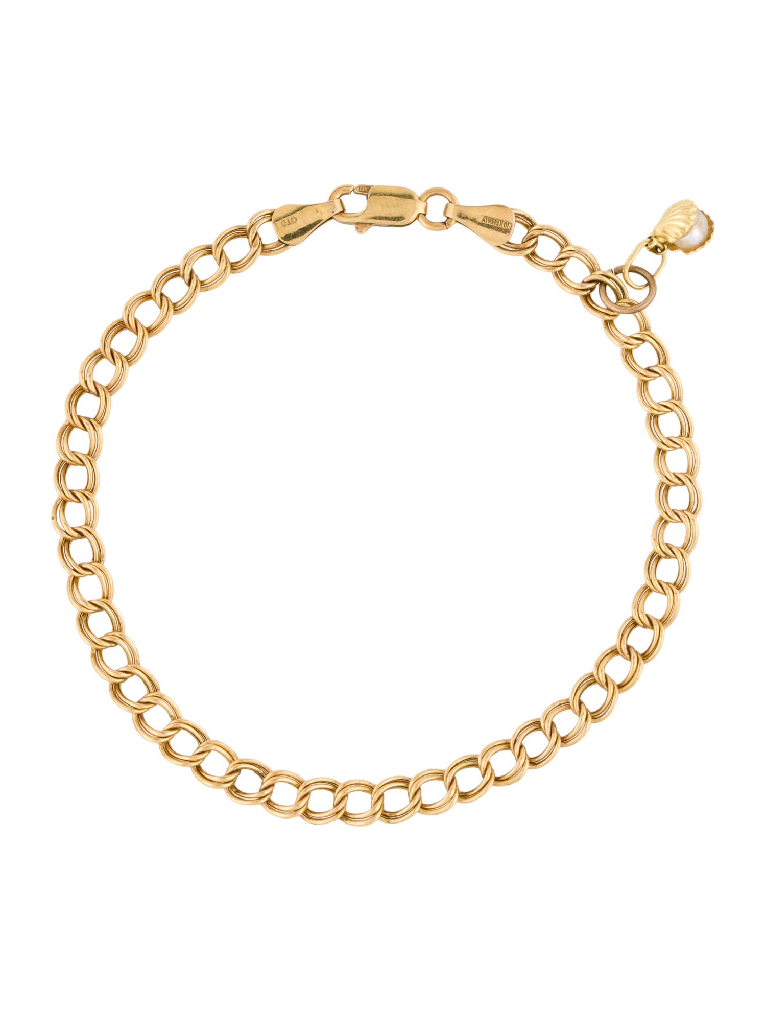 Bracelet 10K Pearl Charm Bracelet