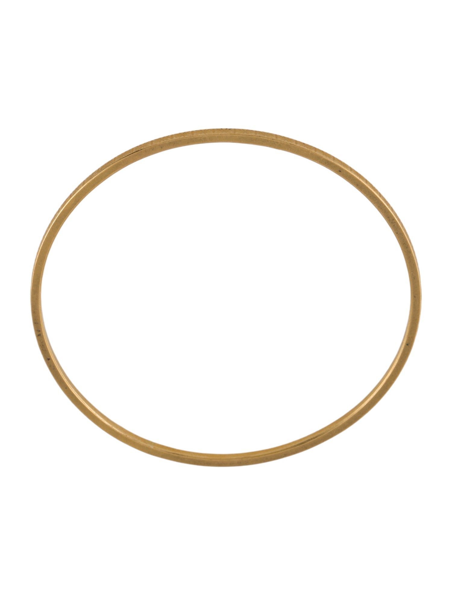 22K Textured Bangle Bracelet