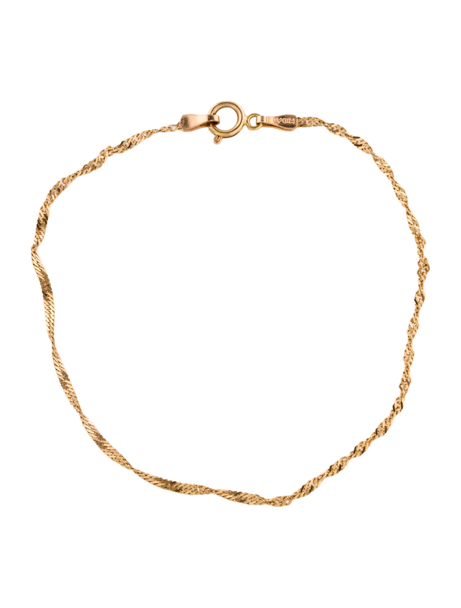 Bracelet 14K Twisted Link