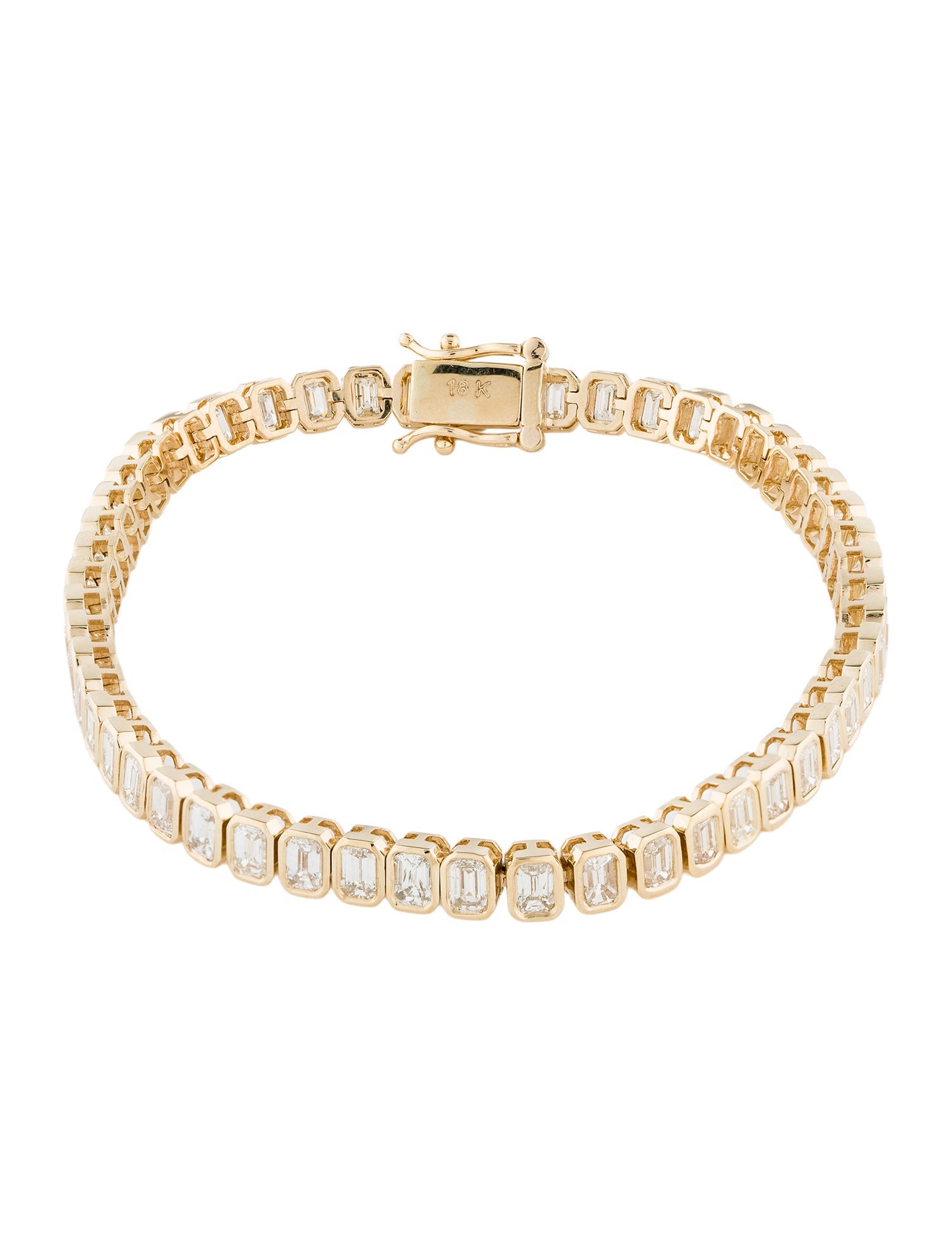 Bracelet 18K 6.80ctw Diamond Tennis Link