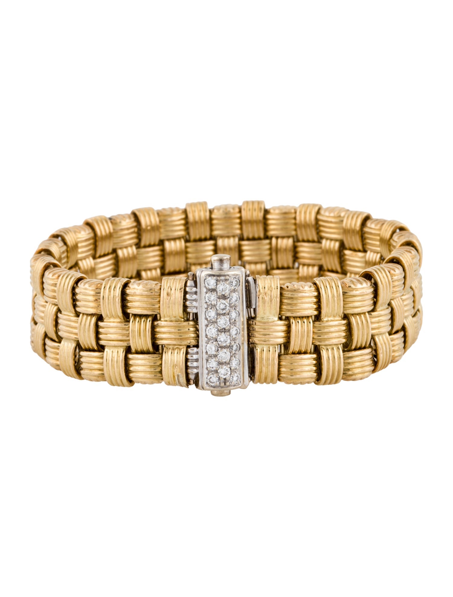 Bracelet 18K Diamond Woven