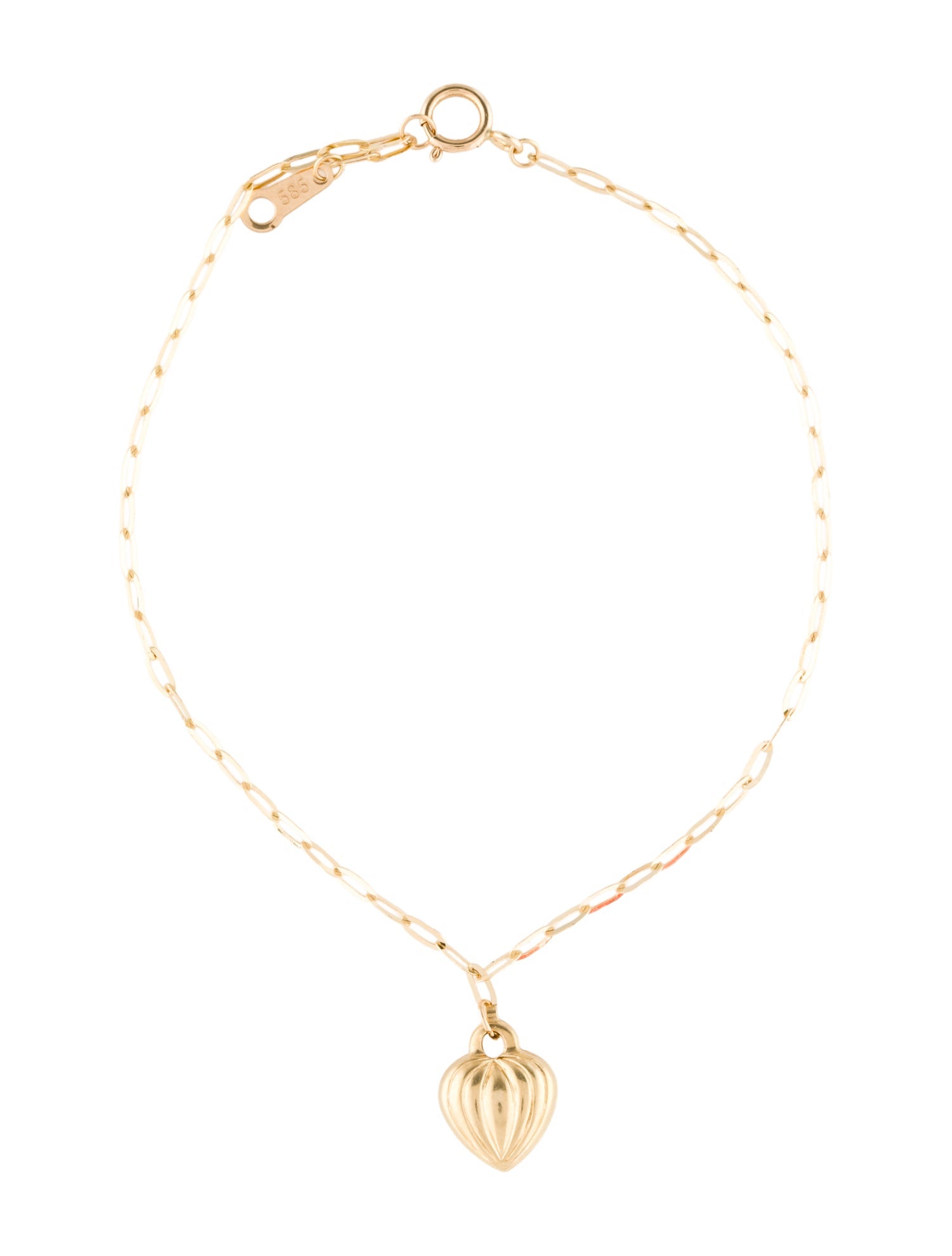 Bracelet 14K Heart Charm Bracelet