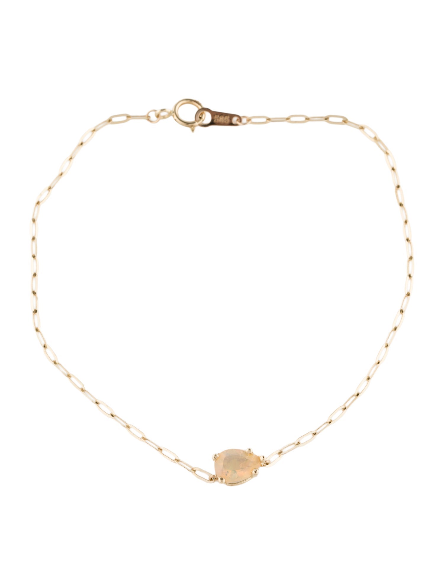 Bracelet 14K Opal Charm