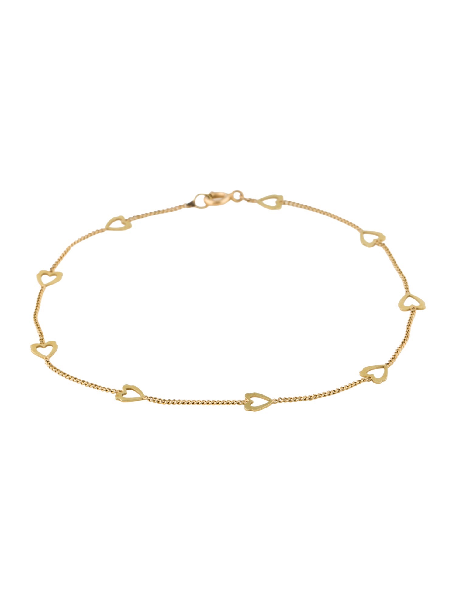 Bracelet 14K Heart Anklet