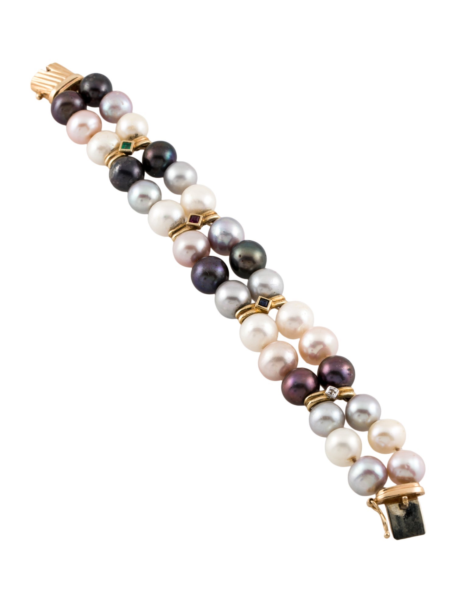 Bracelet 14k Multistone Bead