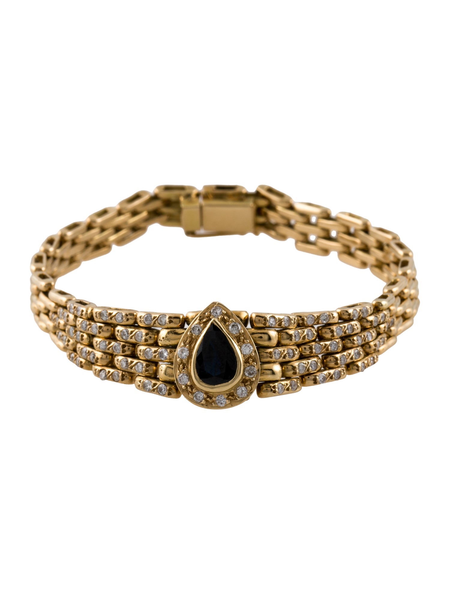 Bracelet 18K Sapphire & Diamond Link