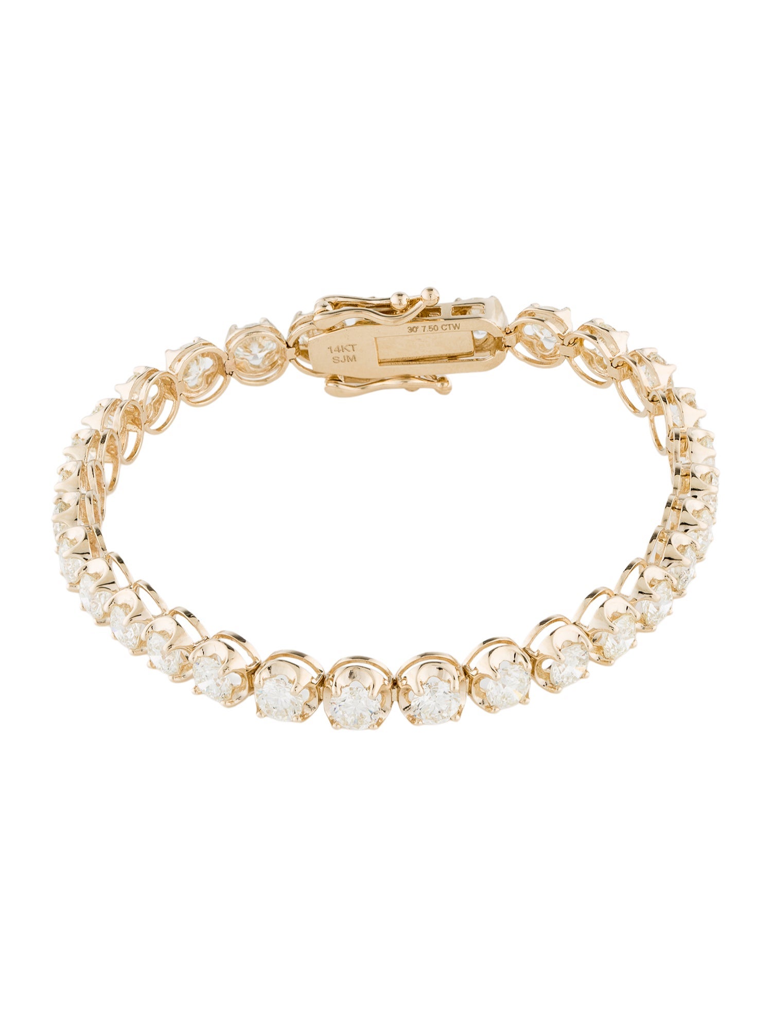Bracelet 14K 7.50ctw Diamond Tennis
