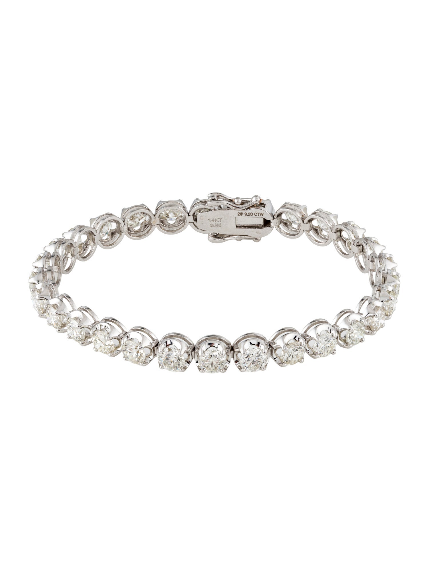 Bracelet 14K 9.20ctw Diamond Tennis