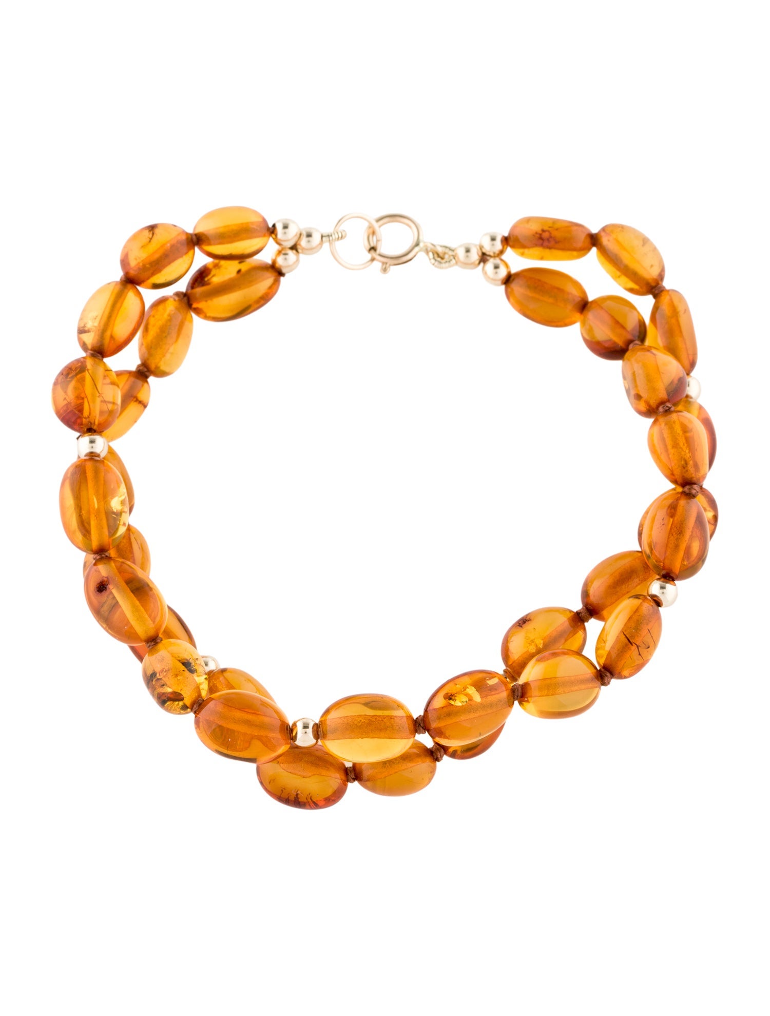 Bracelet 14K Amber Double Strand Bead