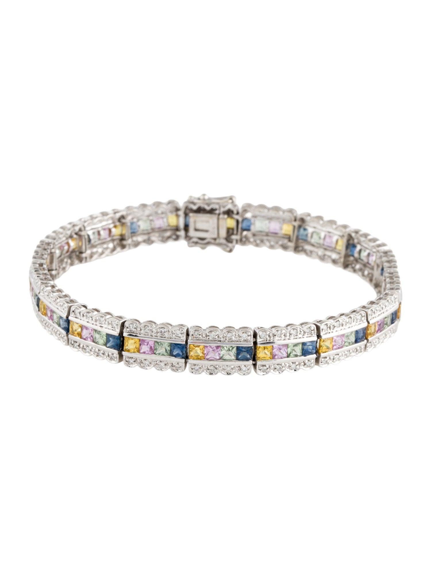 Bracelet 14K Sapphire & Diamond