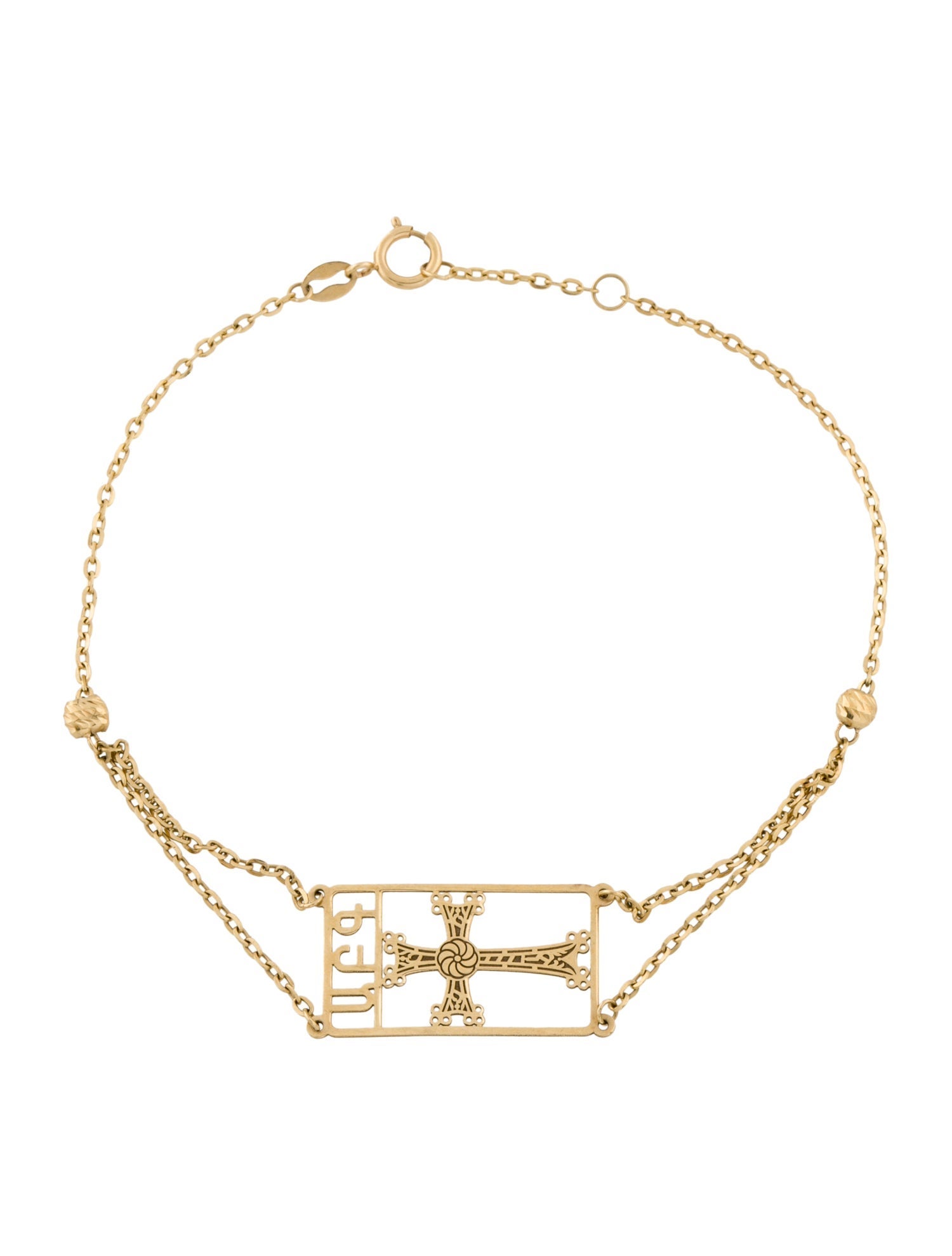 Bracelet 18K Cross Charm