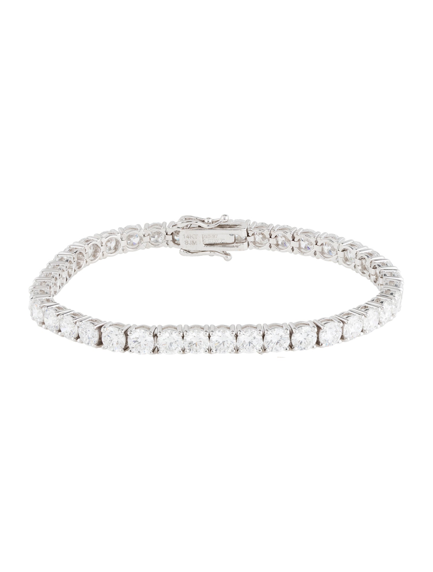 Bracelet 14K 14.00ctw Lab-Grown Diamond Tennis w/ Tags