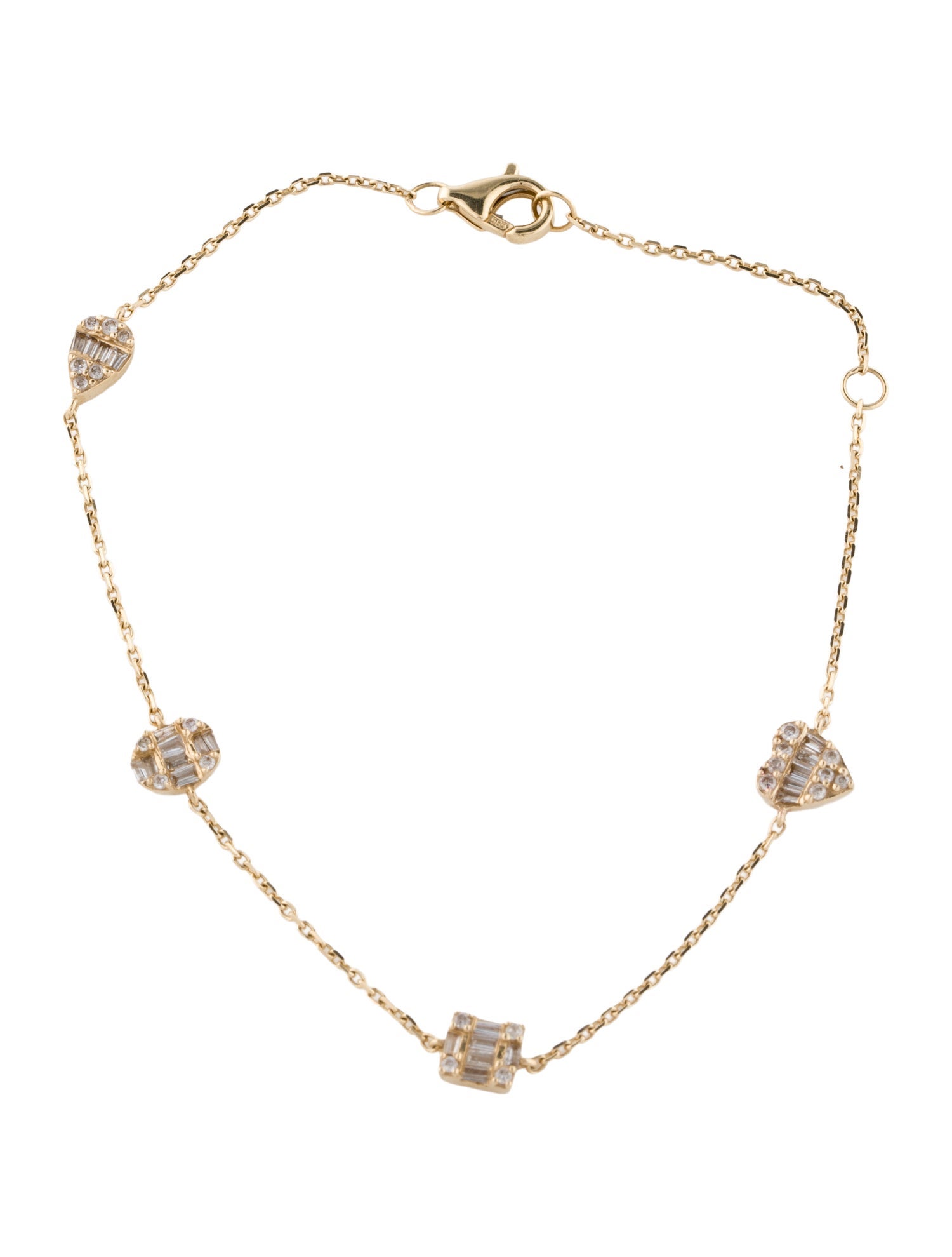 Bracelet 14K Diamond Station