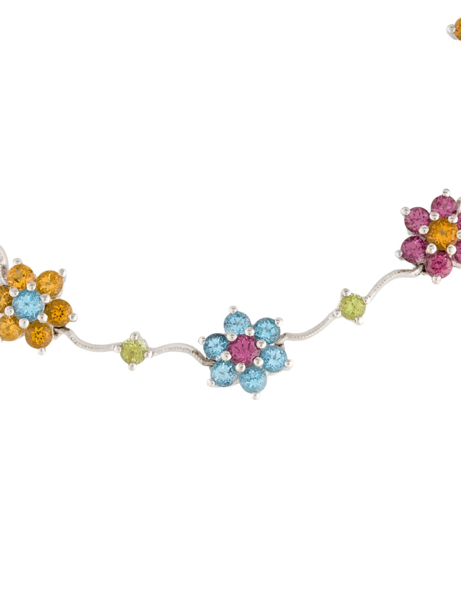 Bracelet 18K Multistone Flower Station