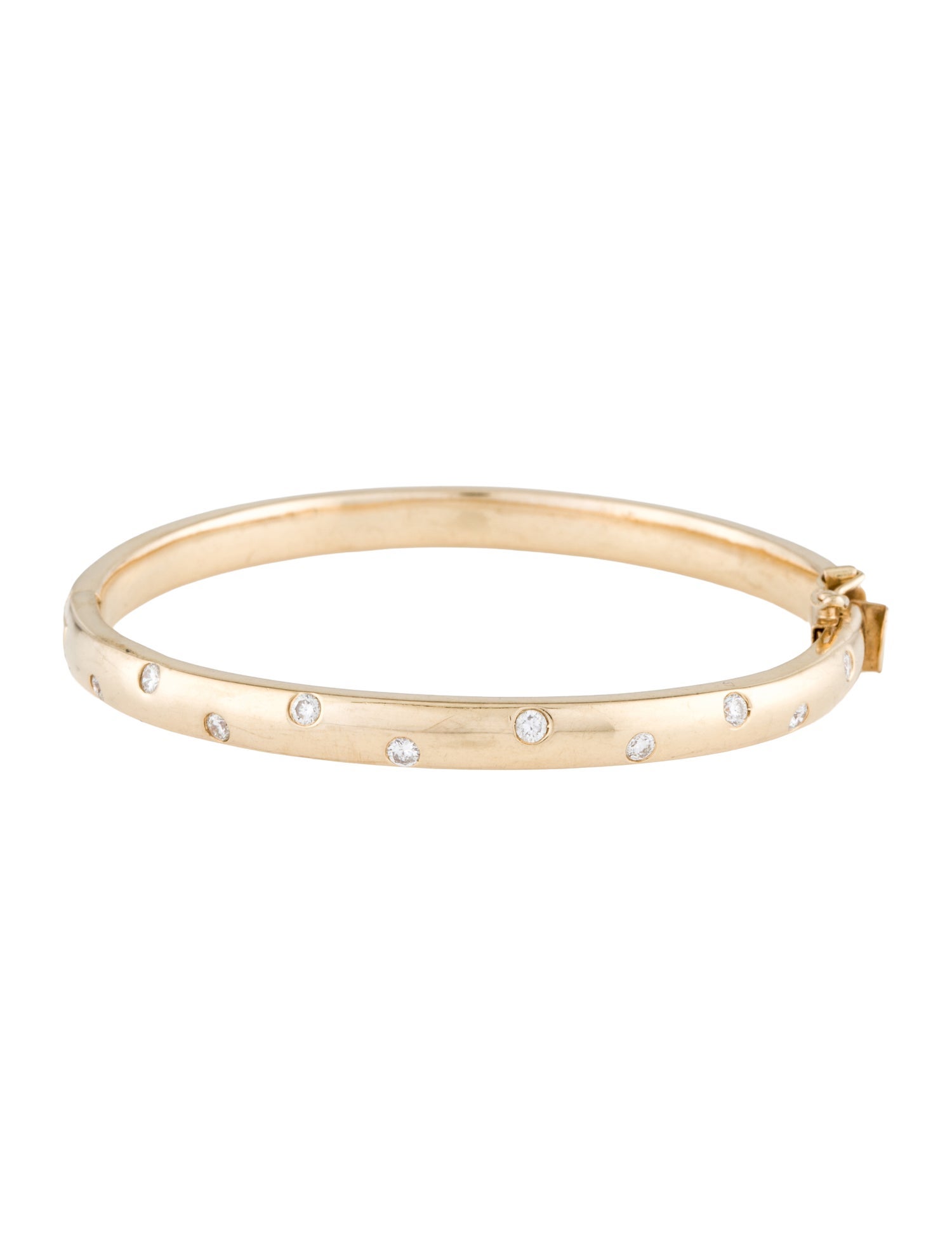 Bracelet 14K Diamond Hinged Bangle Bracelet