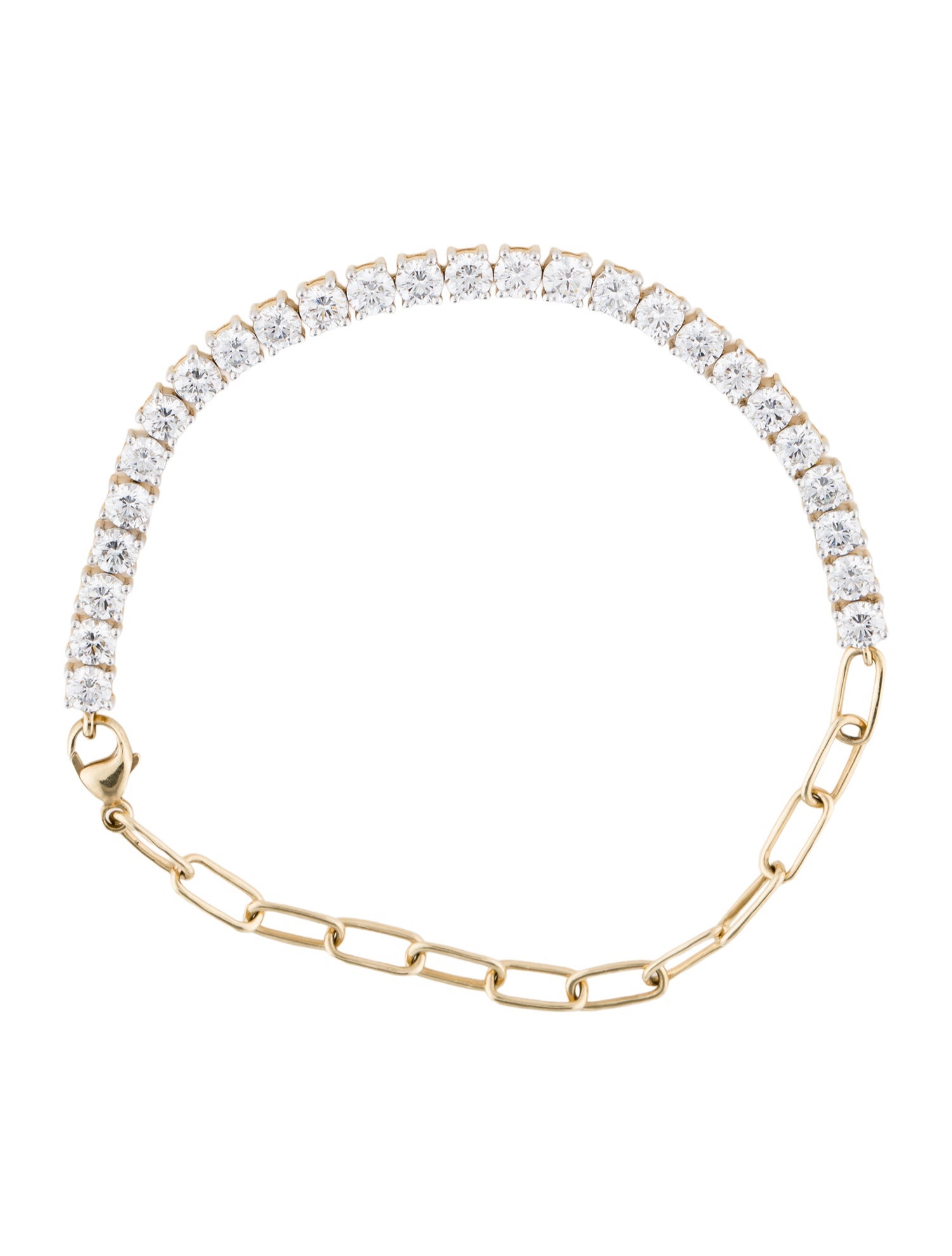 Bracelet 14K 4.00ctw Lab-Grown Diamond Tennis Chain Link