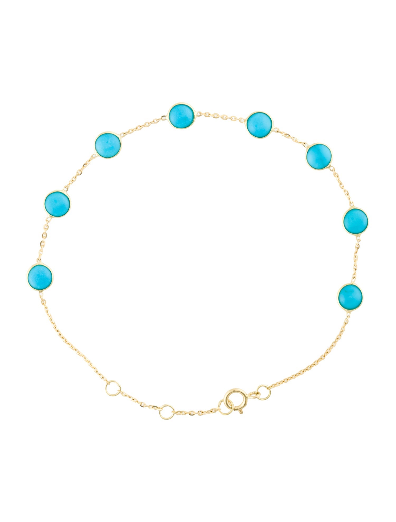 Bracelet 18K Turquoise Station Bracelet