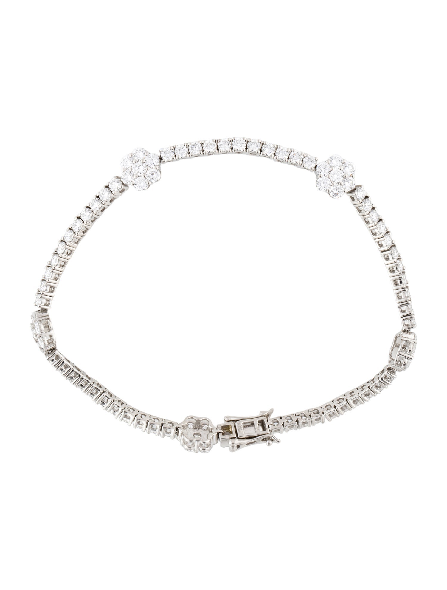 Bracelet Platinum 5.25ctw Lab-Grown Diamond Station