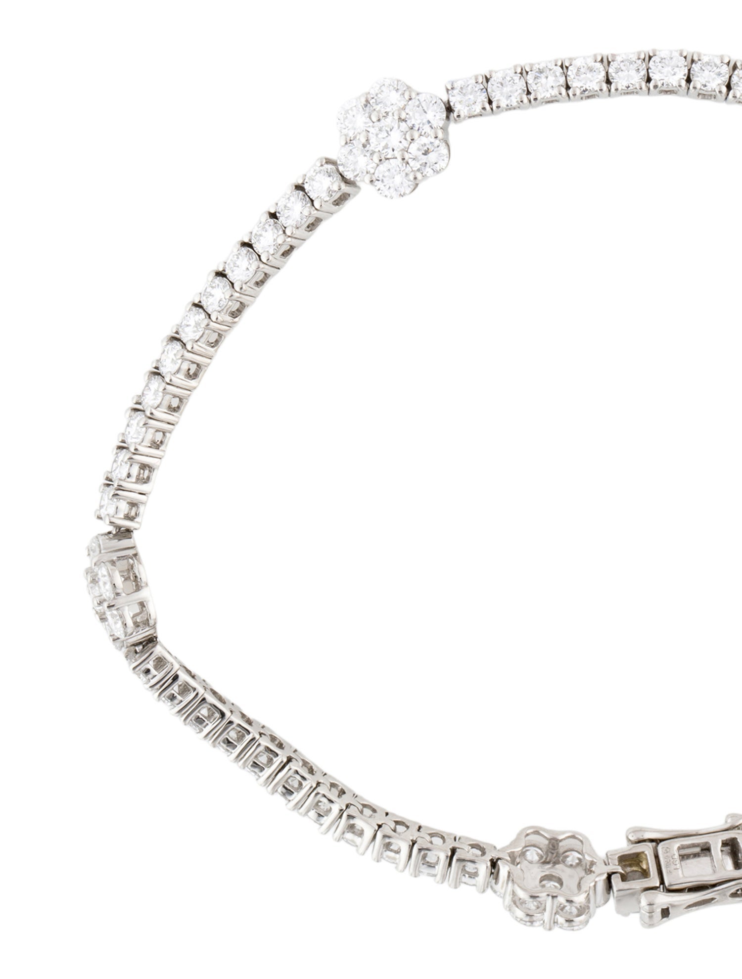 Bracelet Platinum 5.25ctw Lab-Grown Diamond Station