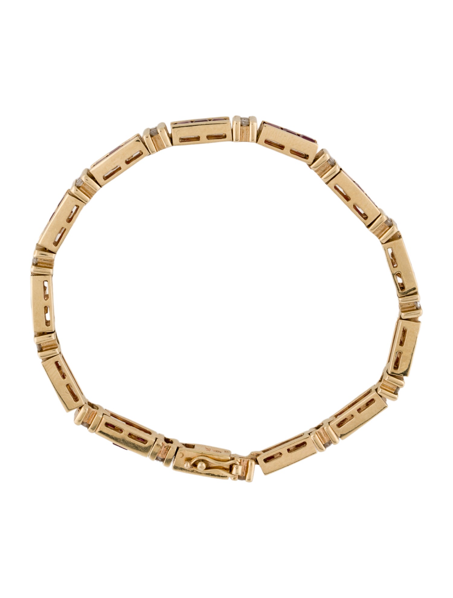 14K Ruby & Diamond Channel Link