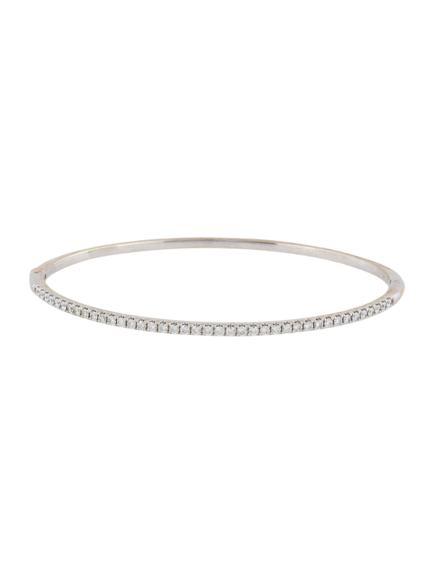 Bracelet 14K Diamond Hinged Bangle