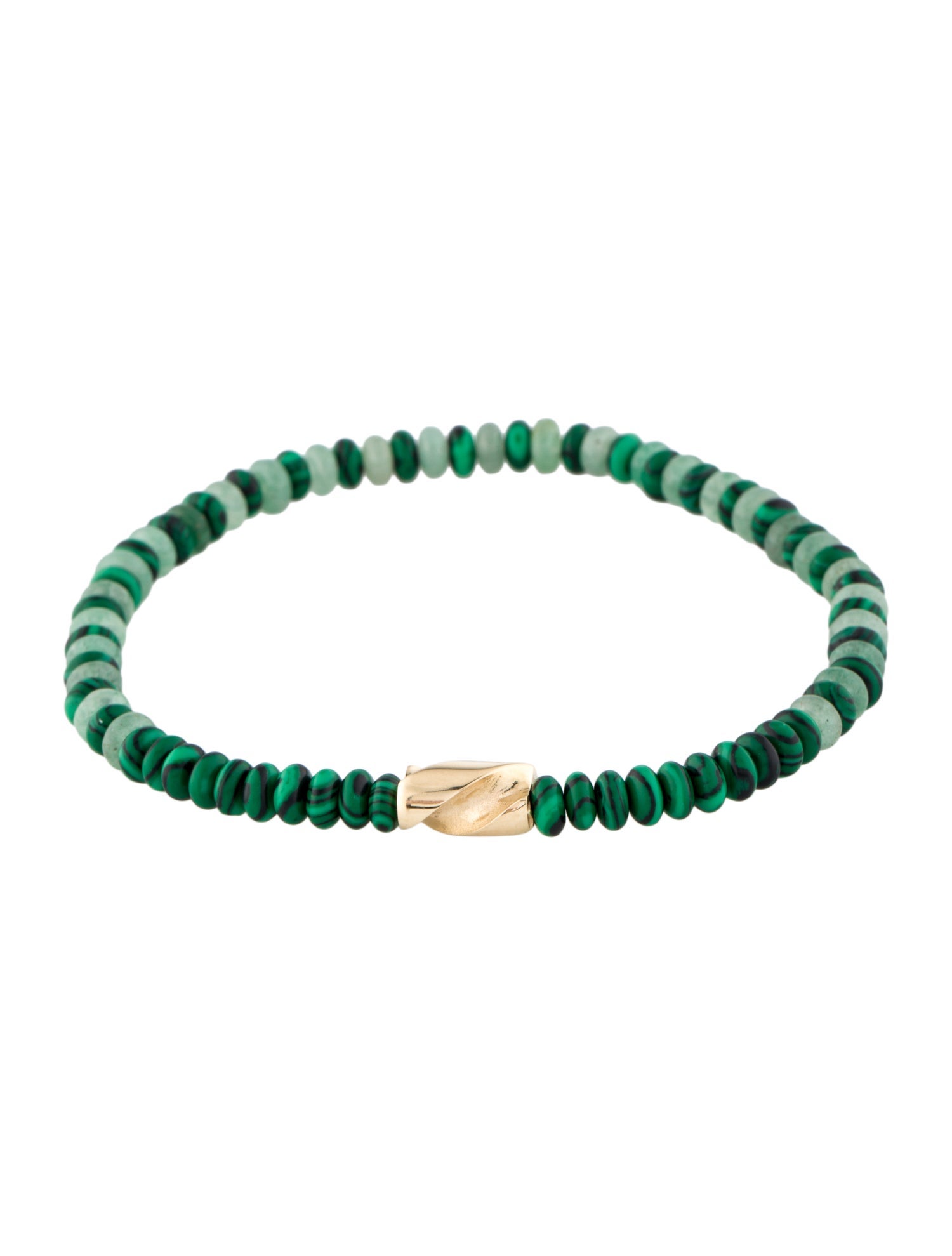 Bracelet 14K Aventurine Quartz & Ceramic Bead
