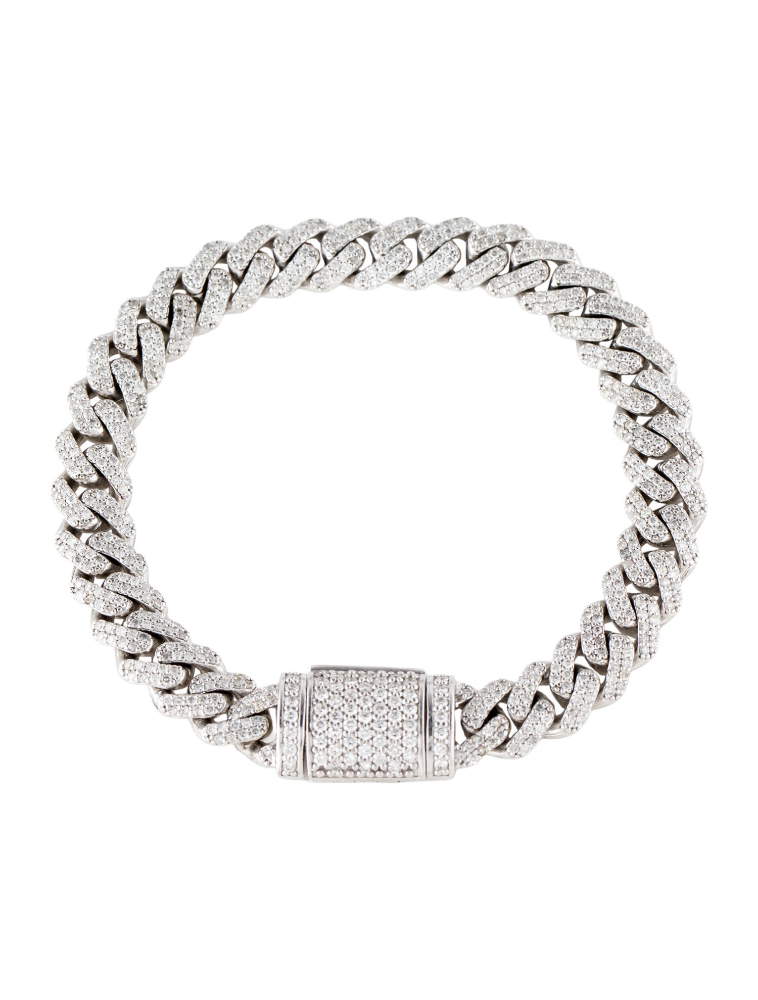 Bracelet 10K 5.00ctw Diamond Cuban Link