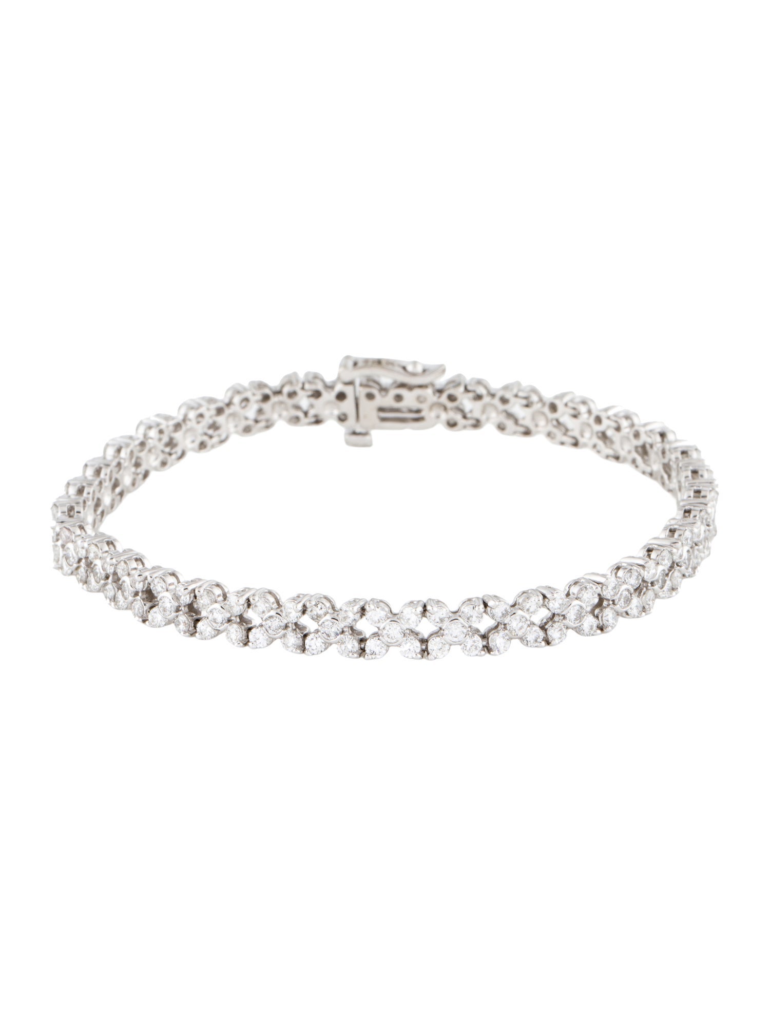 Bracelet 14K 4.00ctw Diamond Floral Tennis