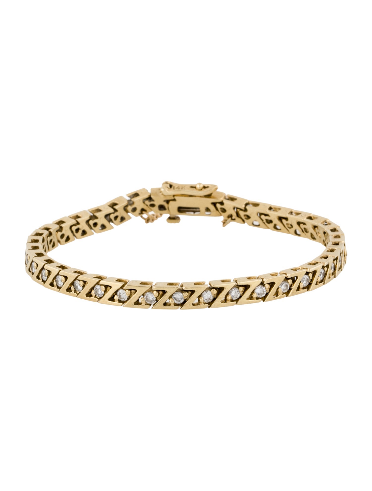 Bracelet 14K 1.48ctw Diamond 'Z' Link