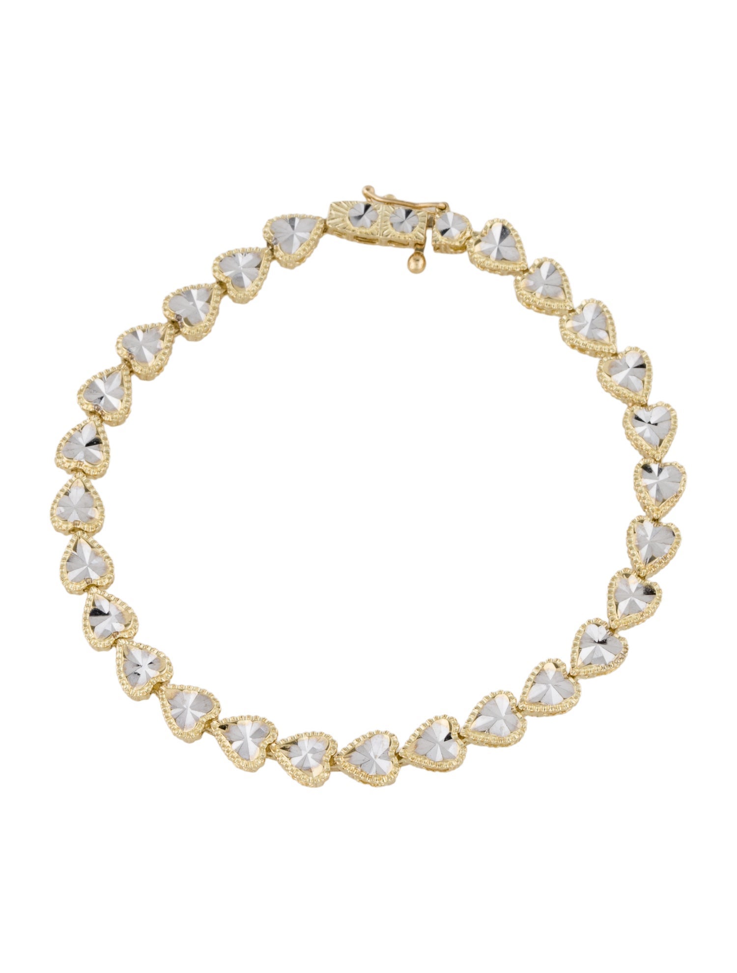 Bracelet 14k Heart Link