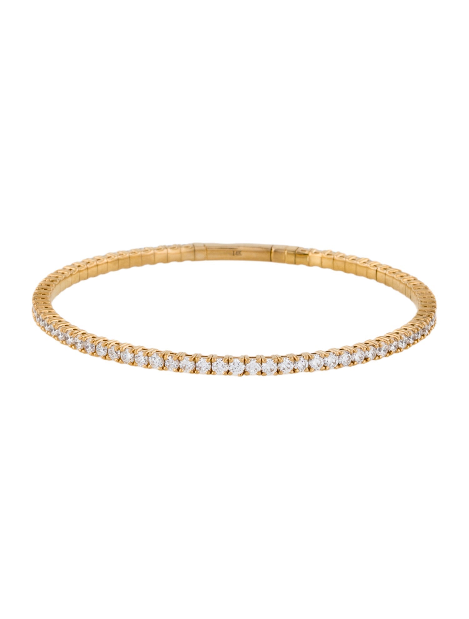 Bracelet 14K 3.19ctw Diamond Tennis Flexi Bangle