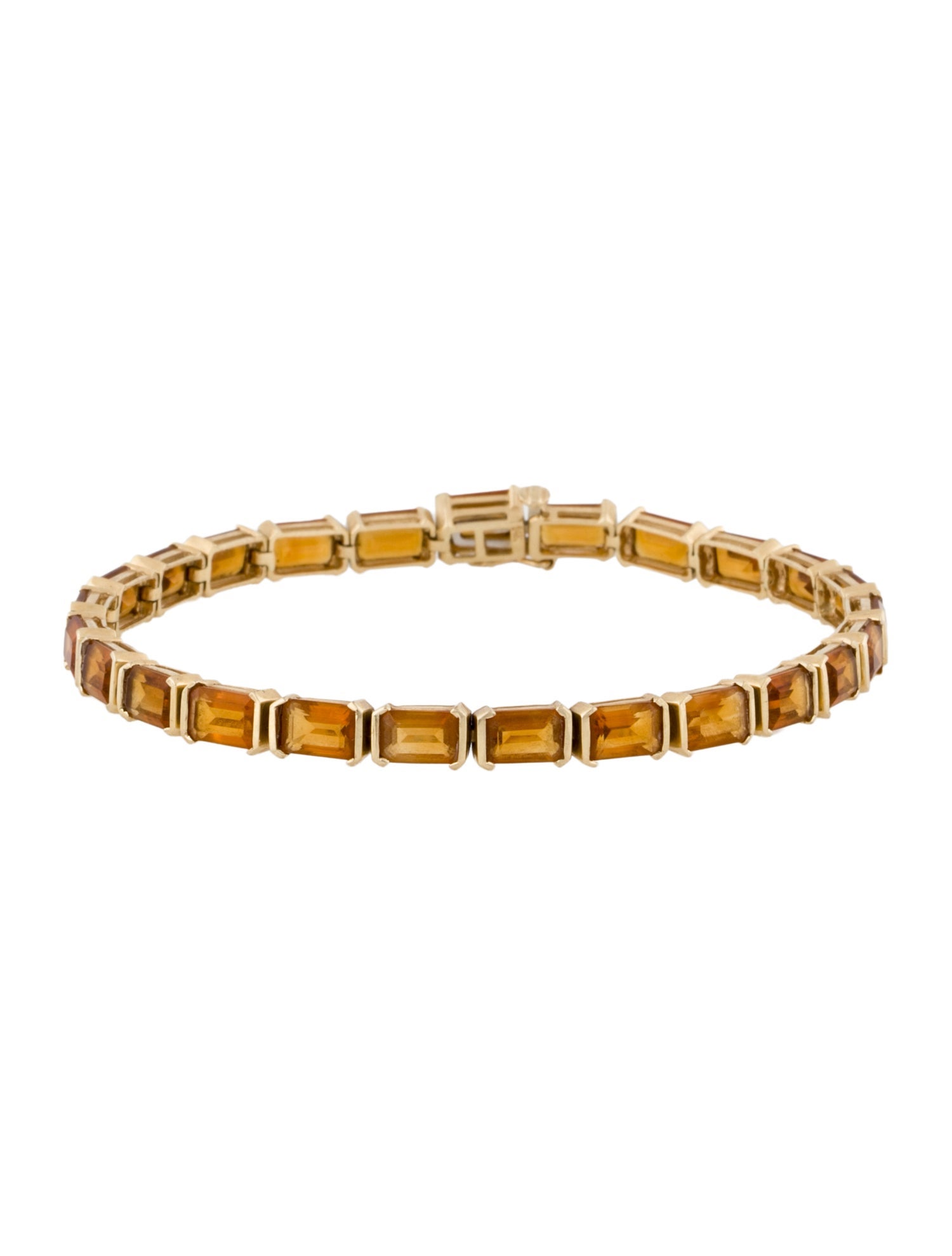 Bracelet 14K 10.97ctw Citrine Tennis Link