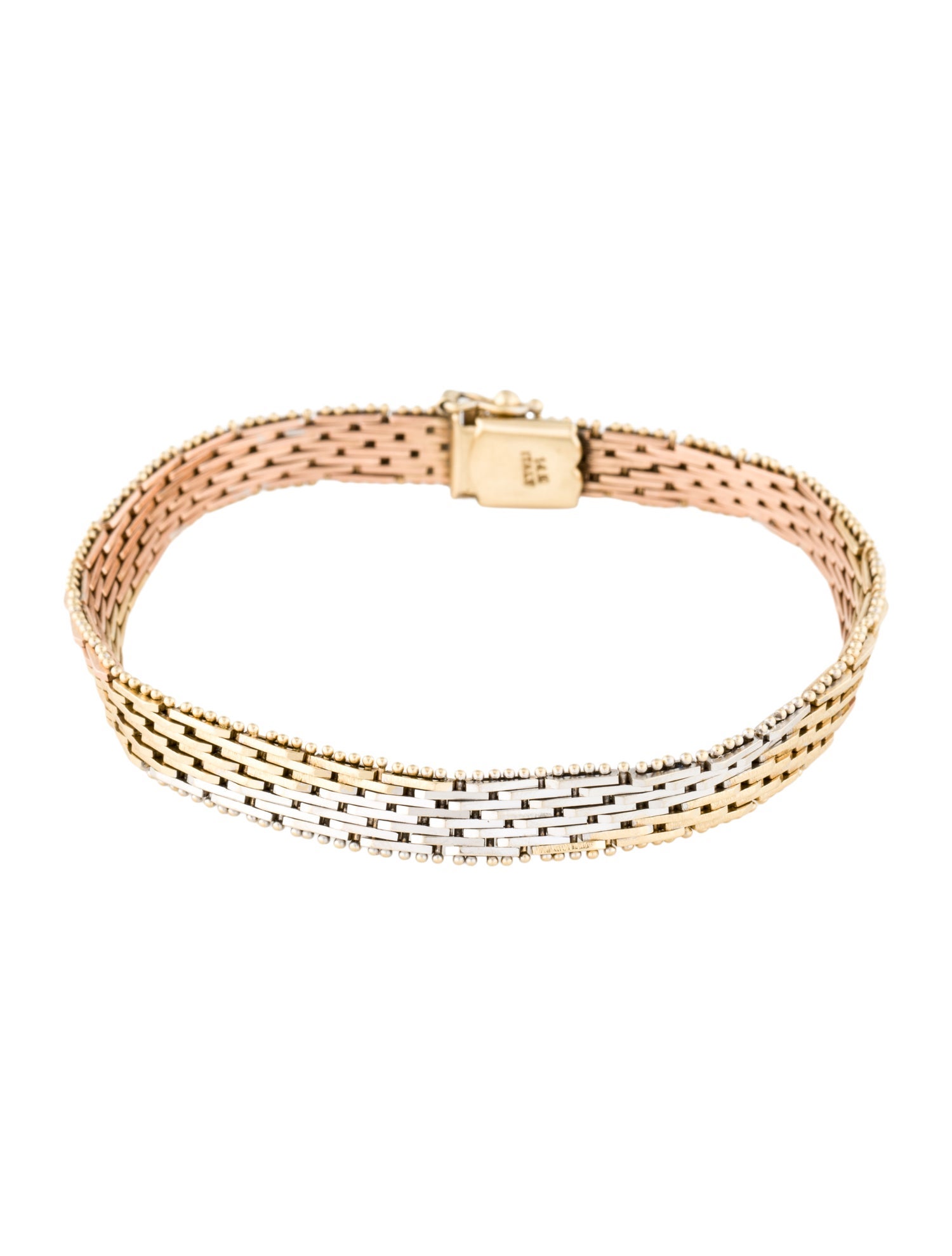 Bracelet 14K Tri-Color Link