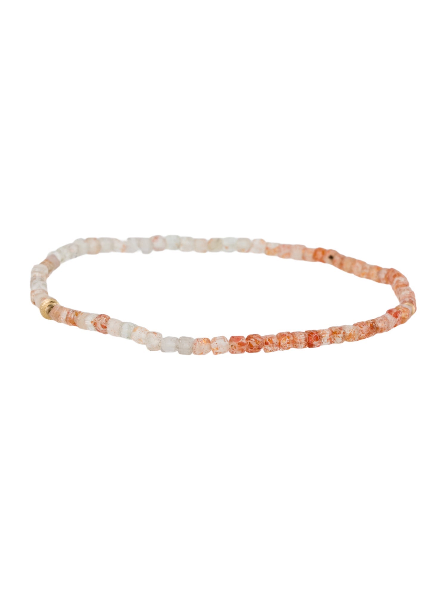 Bracelet 14K Sunstone Bead Stretch