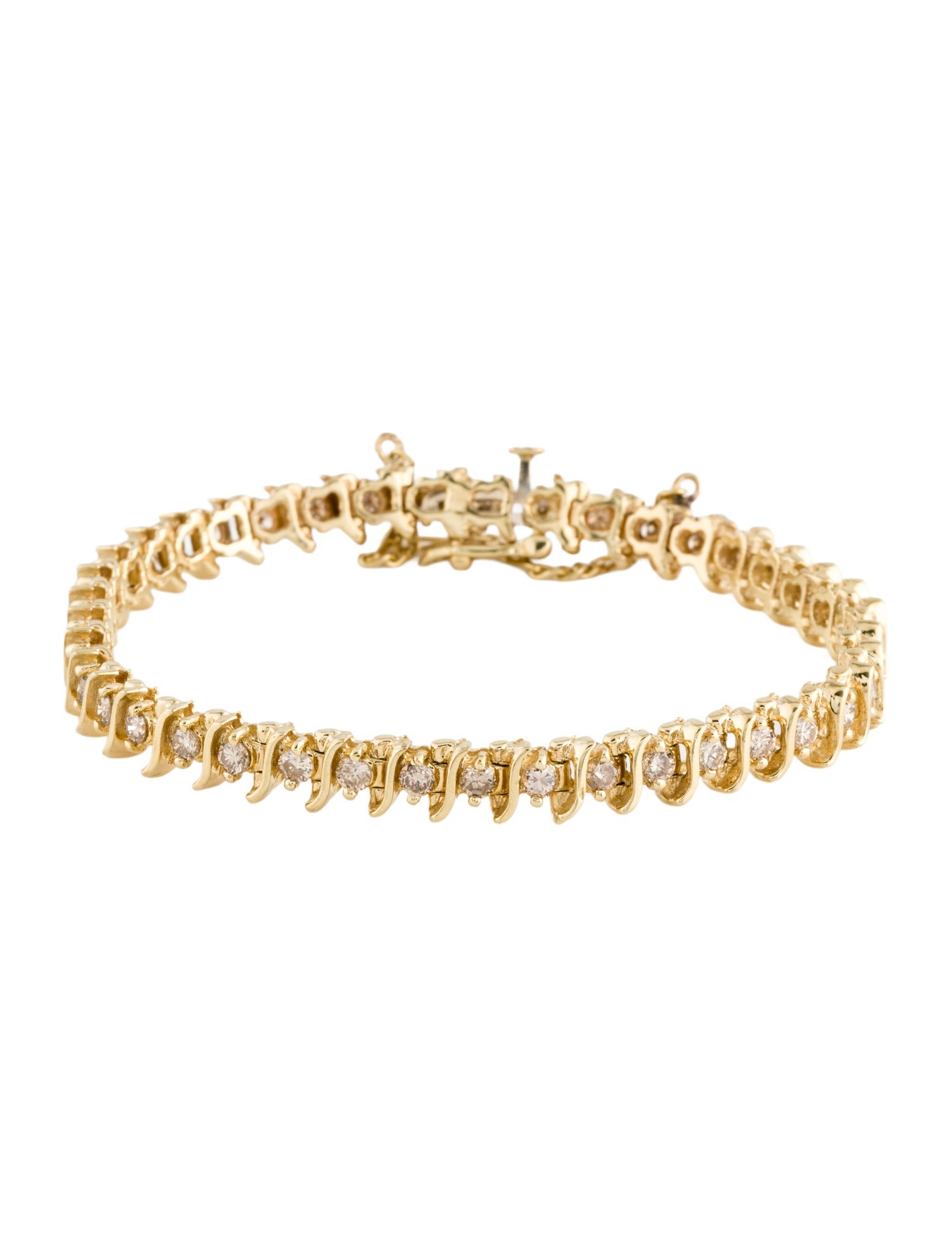 Bracelet 14K 1.64ctw Diamond S Link Bracelet