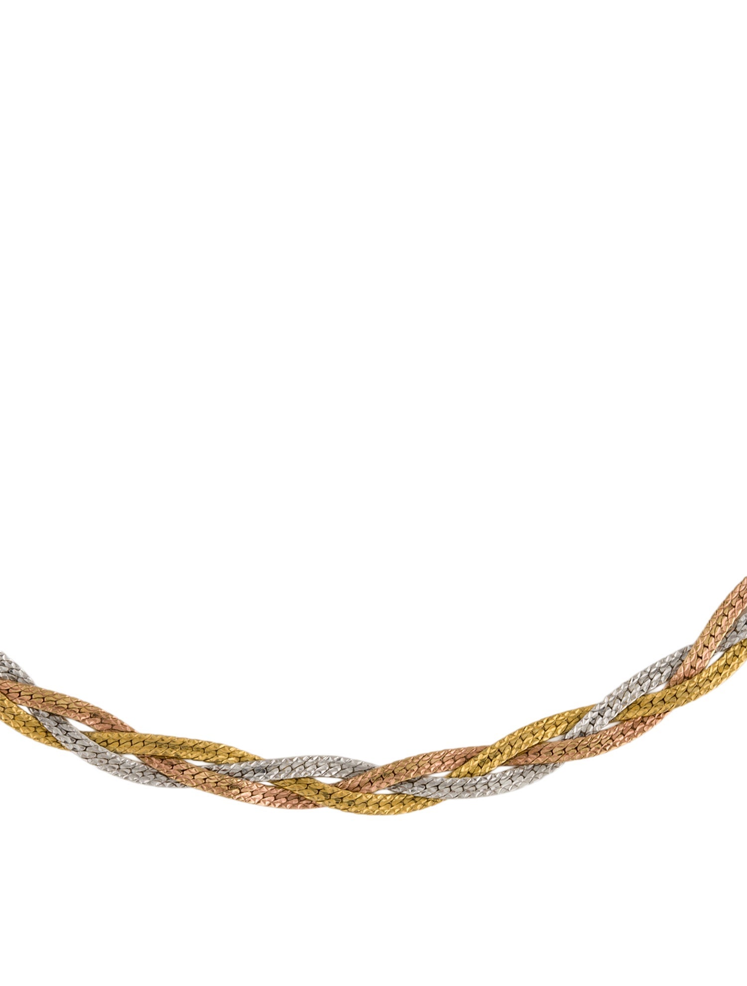 Bracelet 18K Tri-Color Weave Link