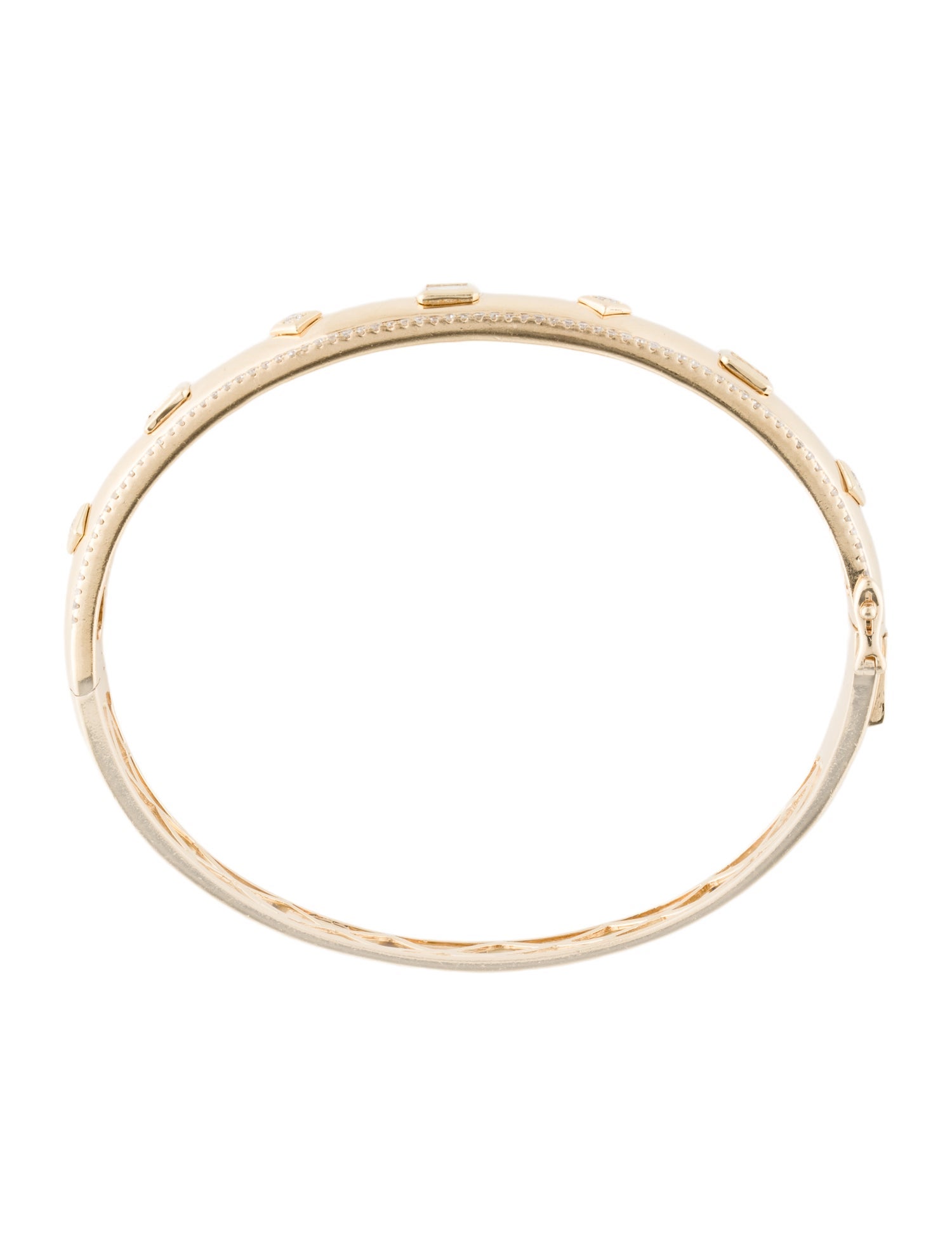14K Diamond Bangle