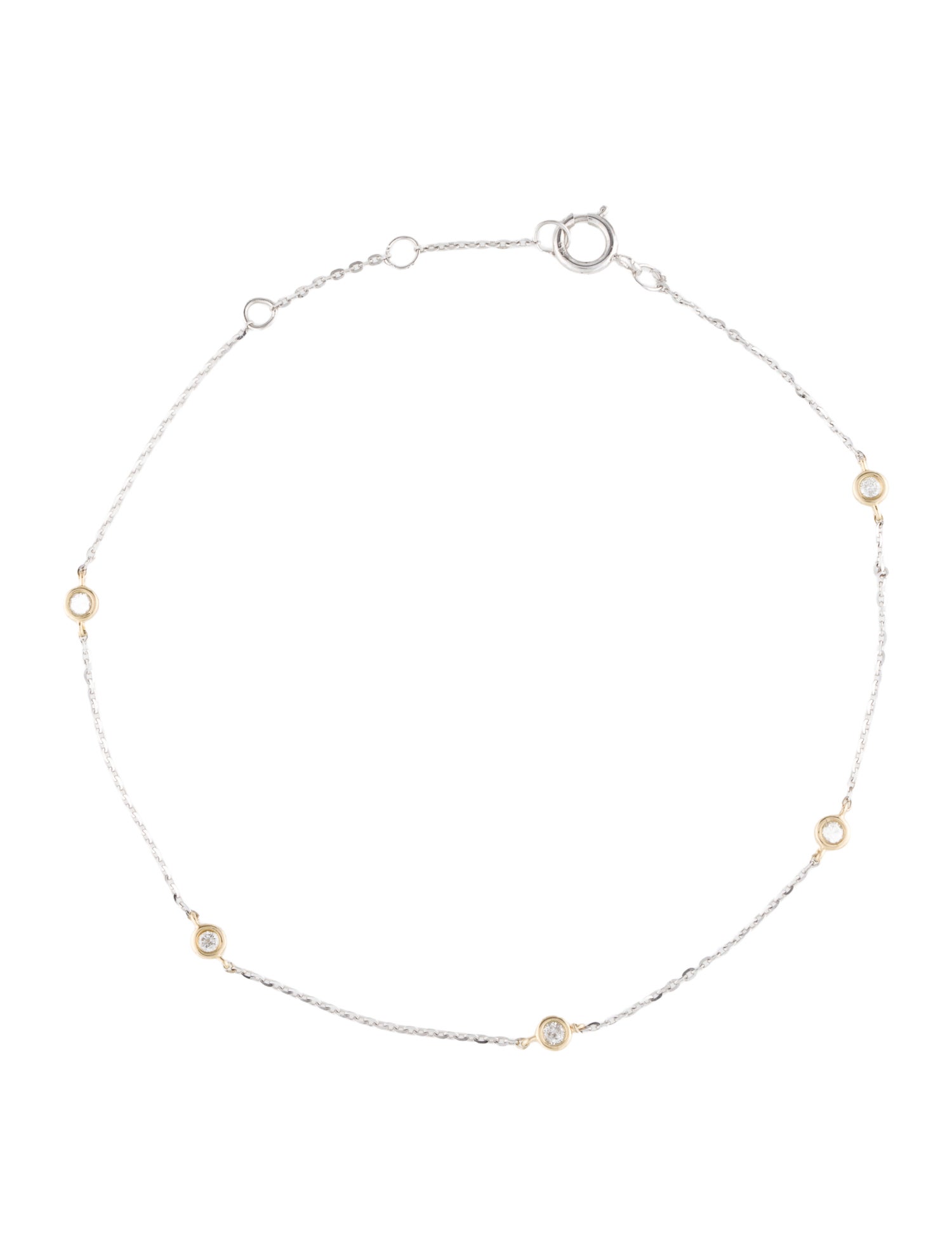 Bracelet 14K Diamond Station Link